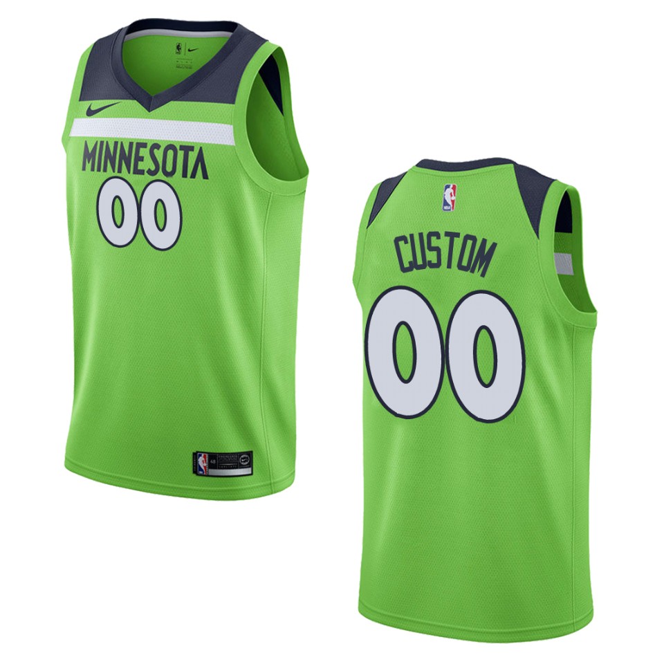 Nike Timberwolves Green Custom Jersey - Personalized Edition