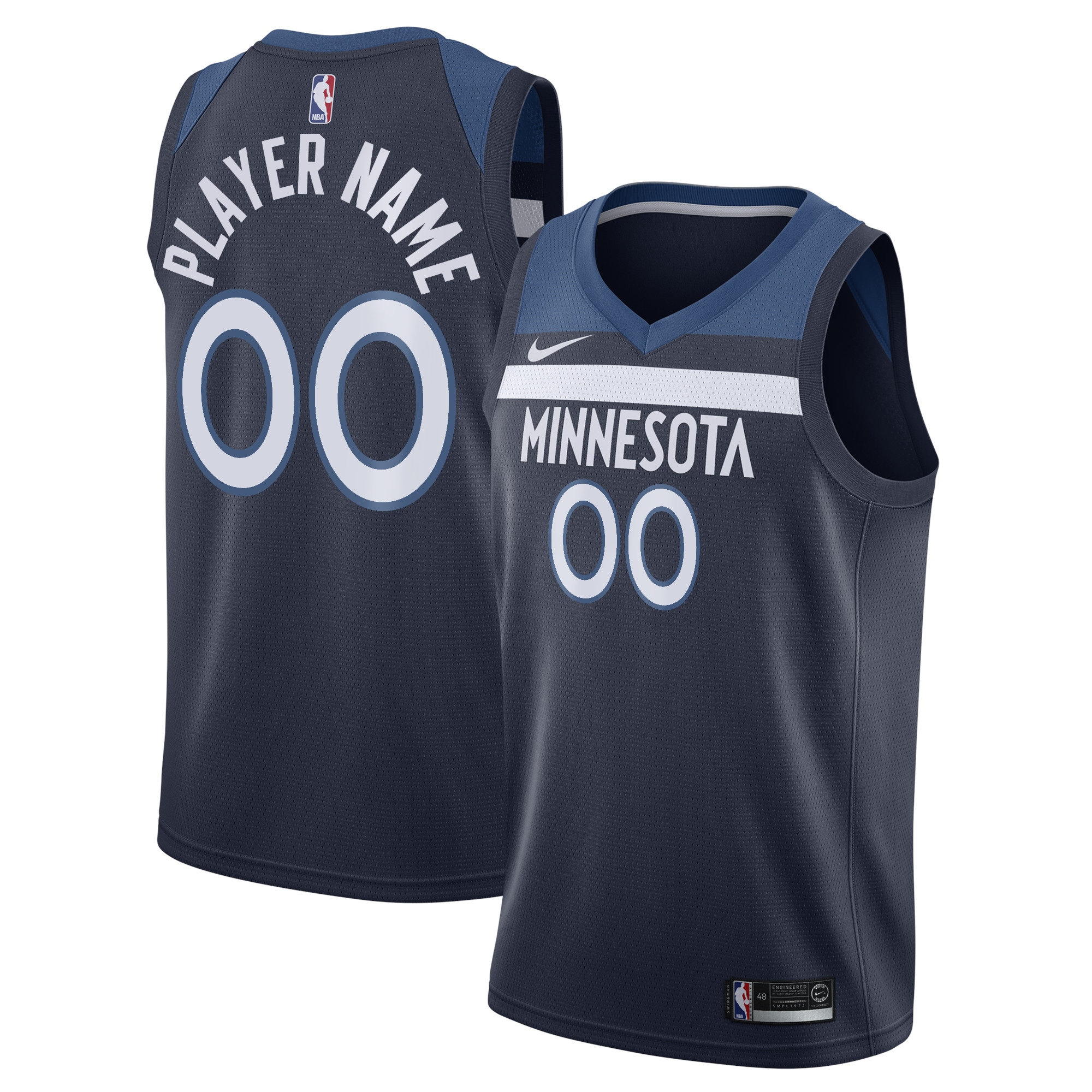 nike Timberwolves Navy Custom Jersey - Nike Timberwolves Navy Jersey