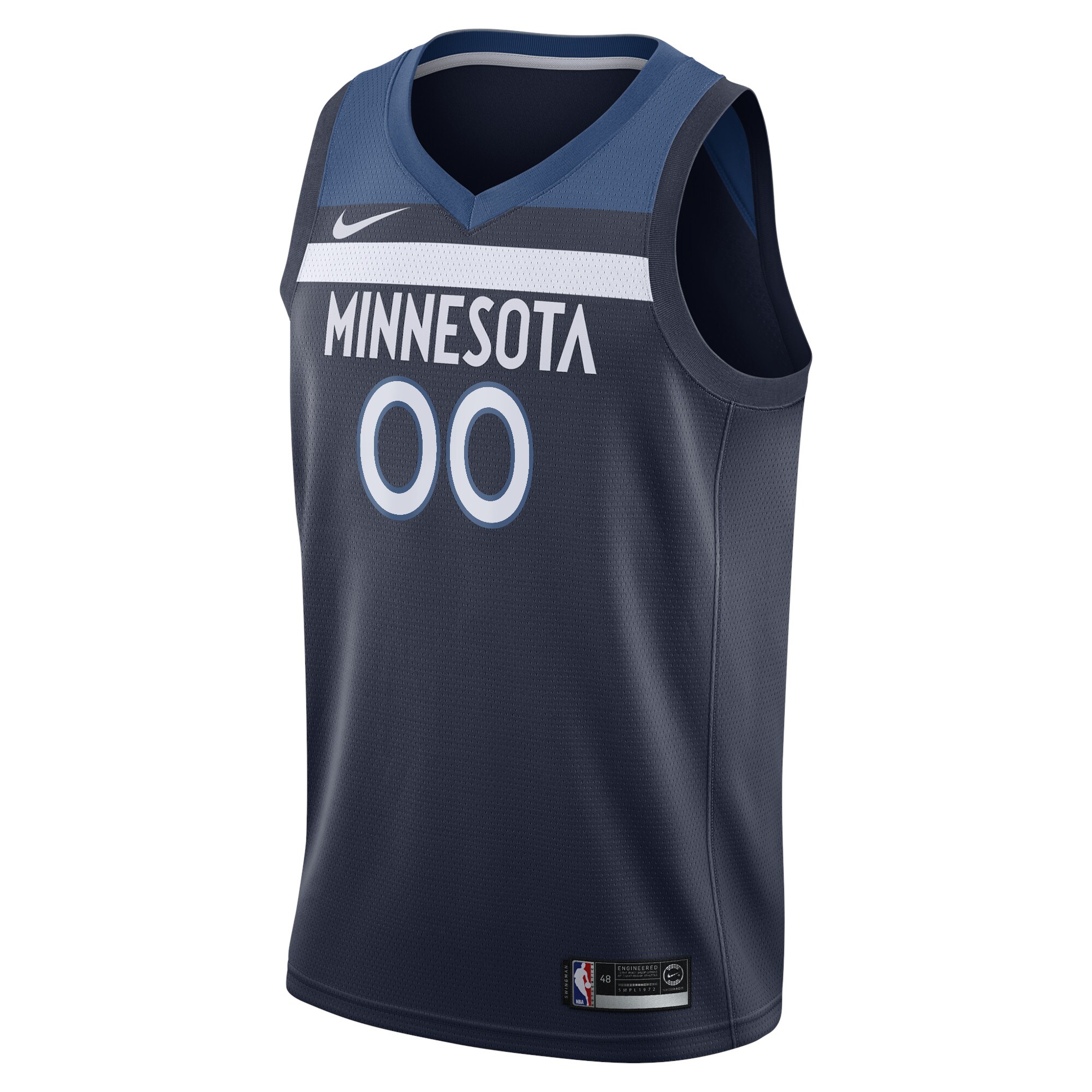 Alternative view of nike Timberwolves Navy Custom Jersey - Nike Timberwolves Navy Jersey