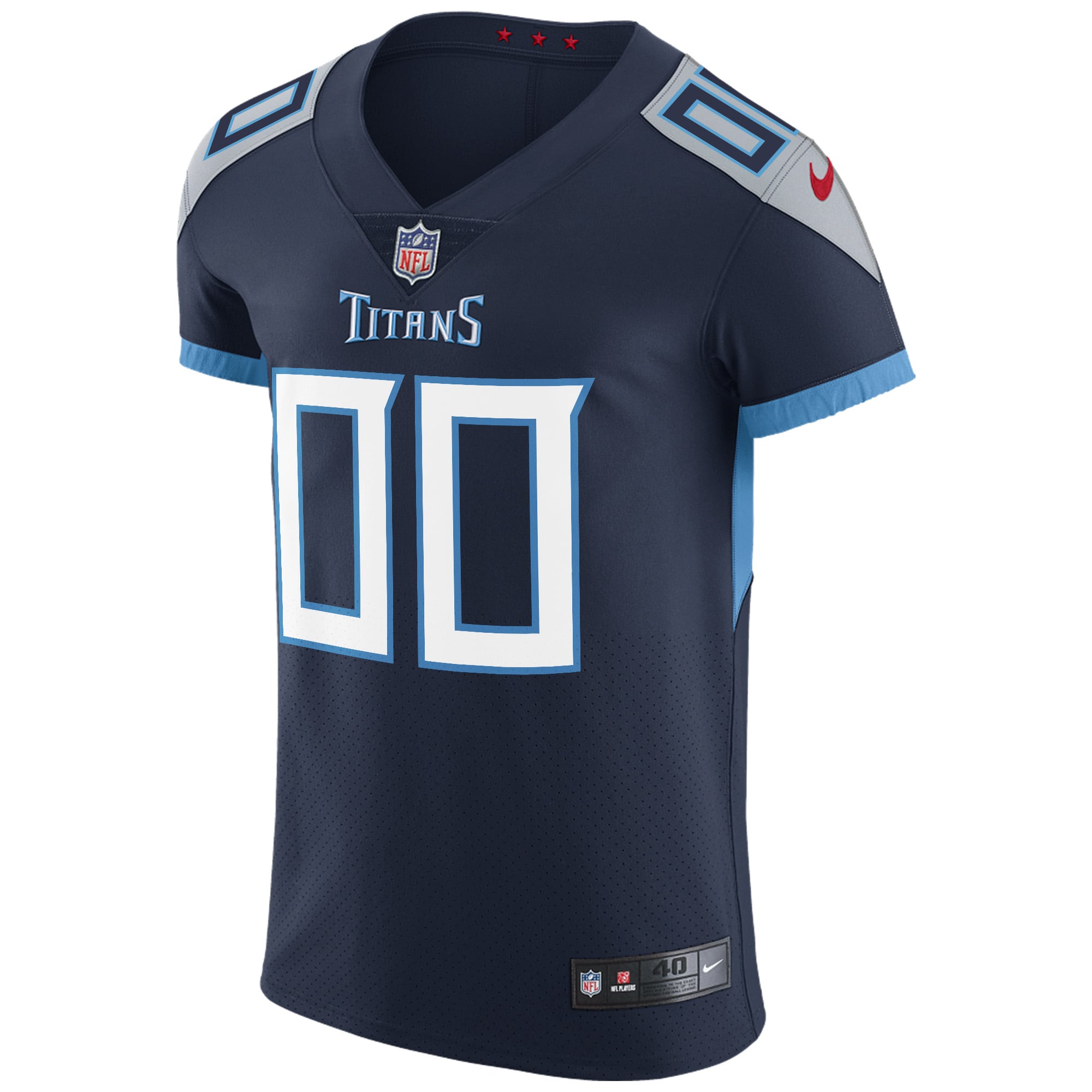Alternative view of nike Titans Navy Custom Jersey - Titans Navy Custom Jersey - Nike