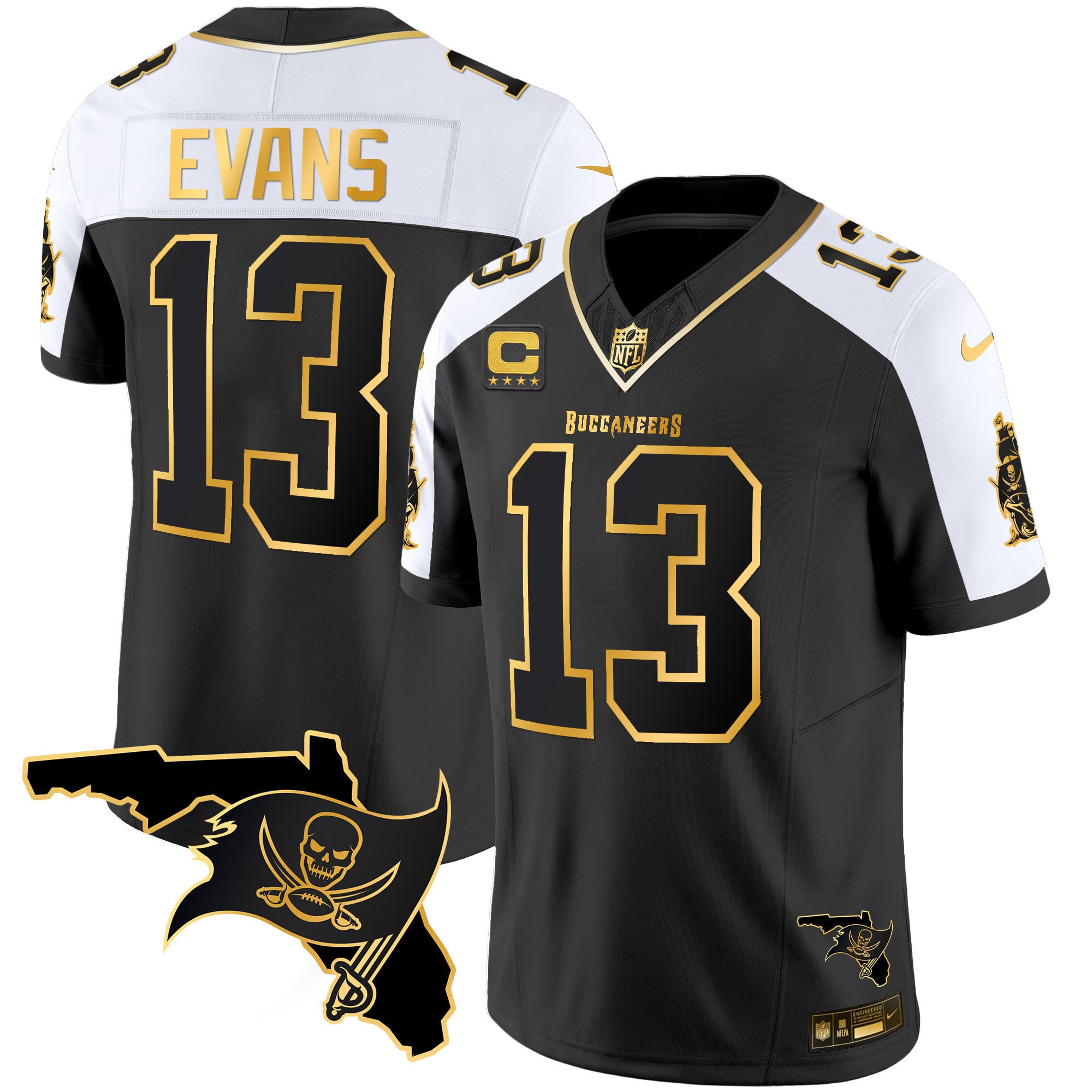 Alternative view of Nike Tom Brady Bucs Jersey - Black & Gold Limited Edition