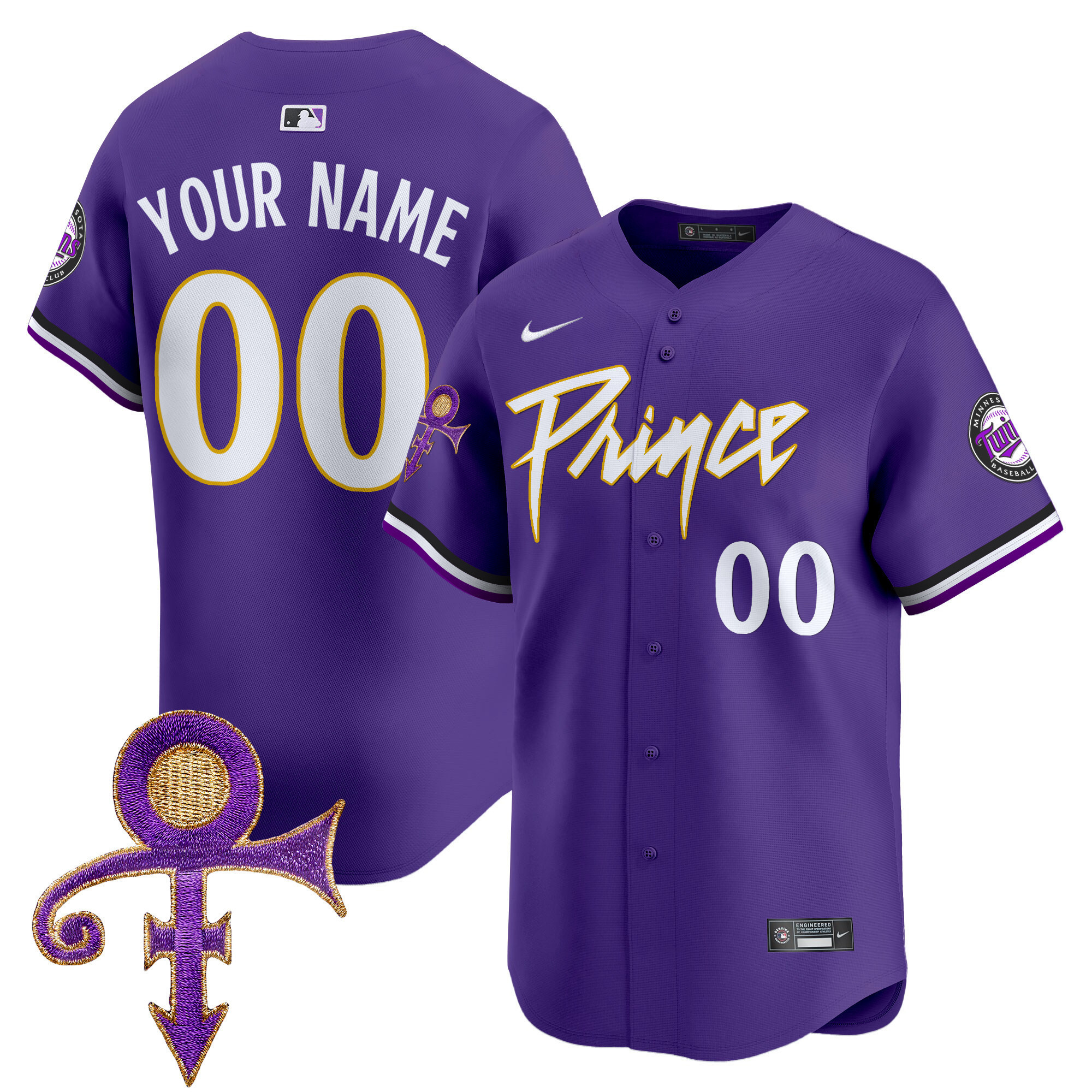 Alternative view of Nike Twins Prince Jersey - Nike Minnesota Twins Prince Jersey - Cream