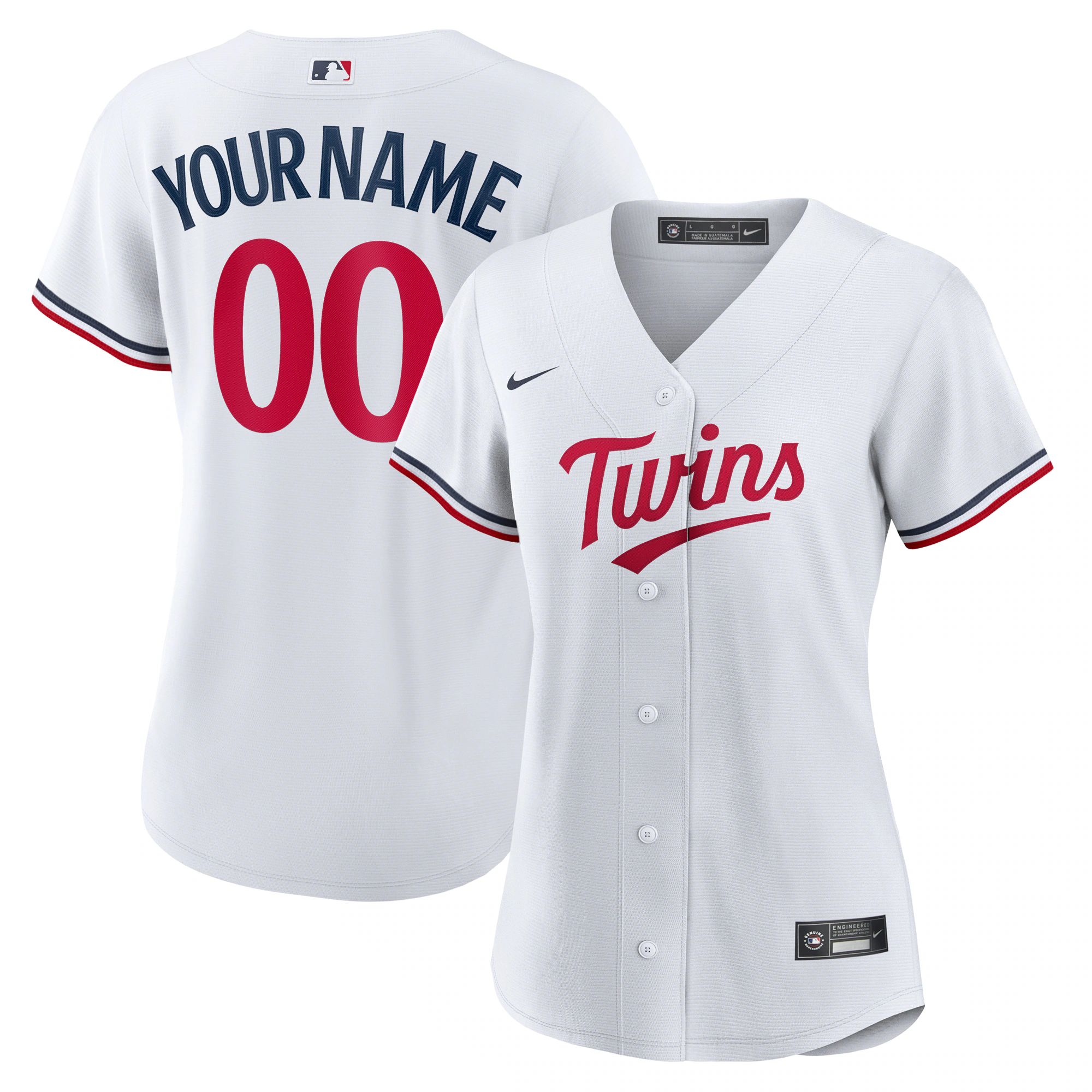 Nike Twins White Custom Jersey - Women’s MLB Authentic