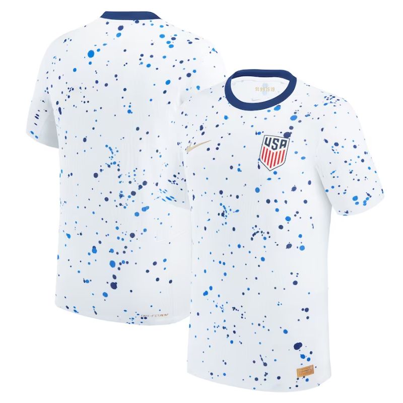 Nike USA 2024 Away Jersey - White & Blue Splatter