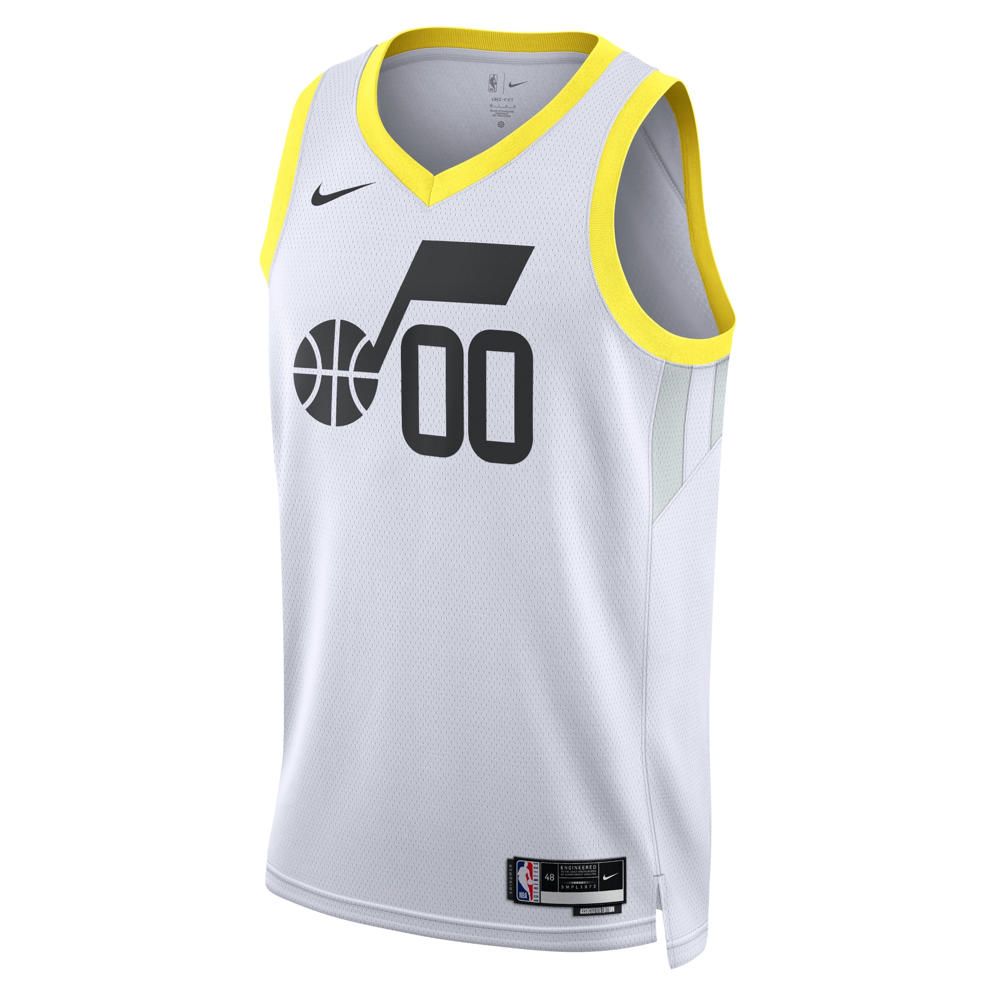 Alternative view of nike Utah Jazz White Jersey - Nike Jazz White Jersey - Custom Name &