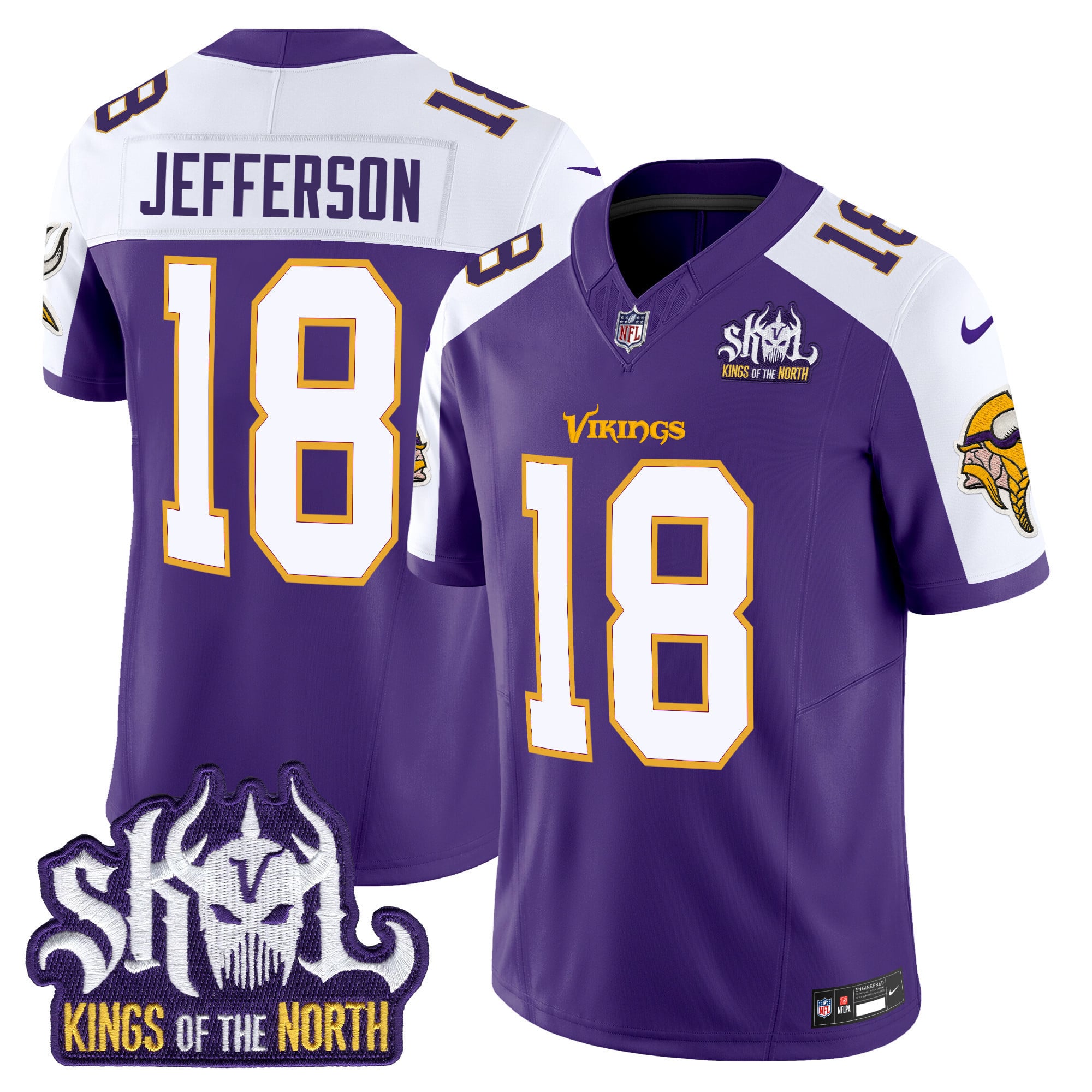 Alternative view of Nike Vikings Darnold #14 Jersey - Purple & White Edition