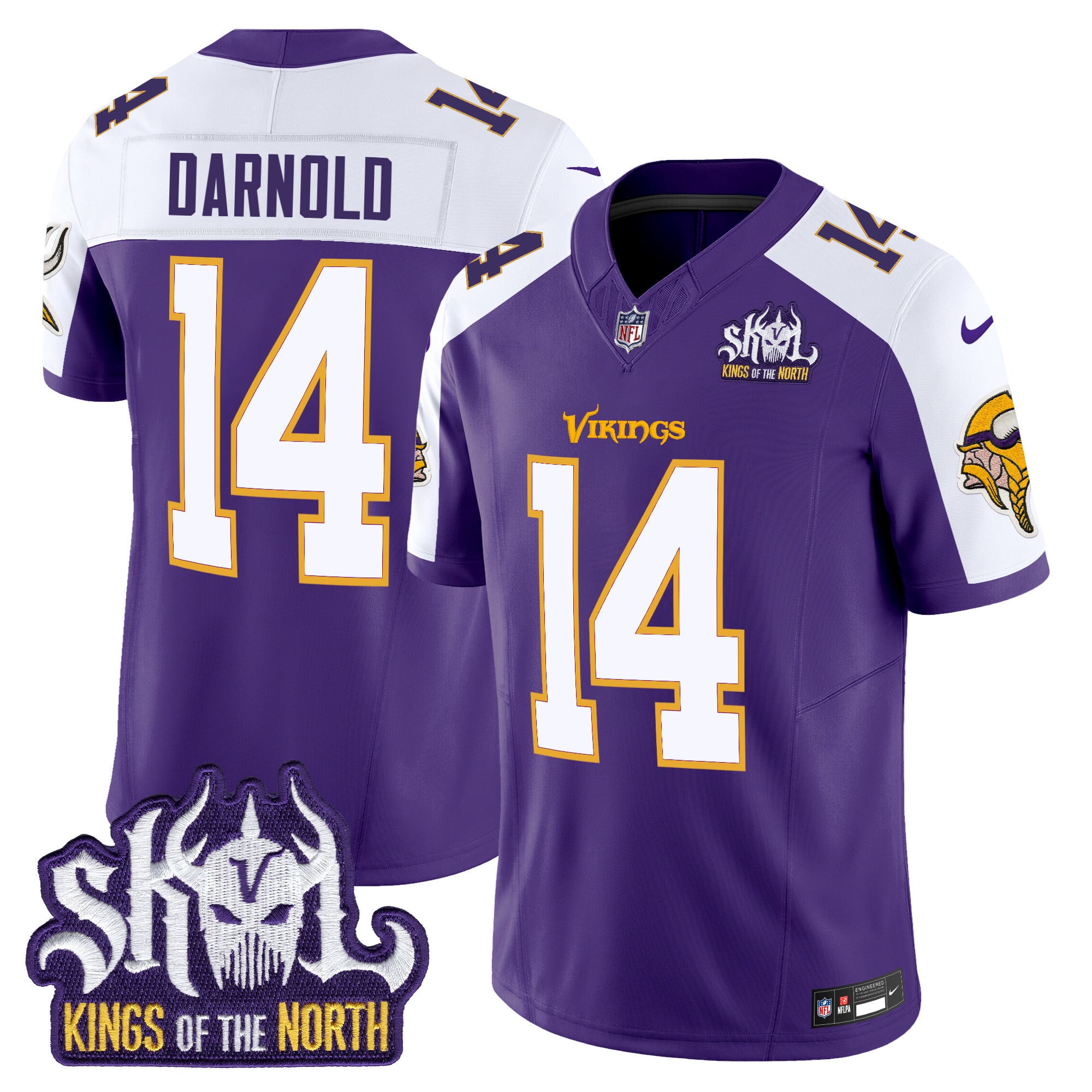 Nike Vikings Darnold #14 Jersey - Purple & White Edition