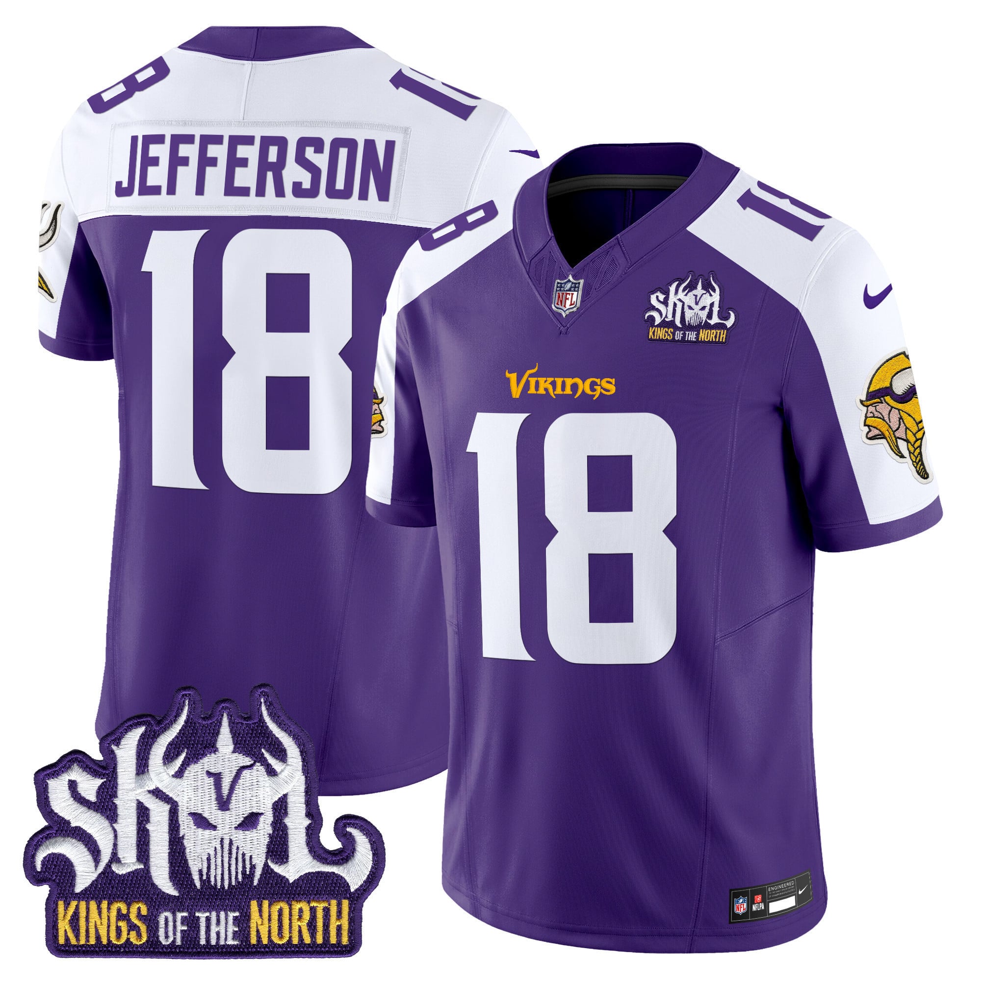 Alternative view of Nike Vikings Darnold #14 Jersey - Purple Game Edition
