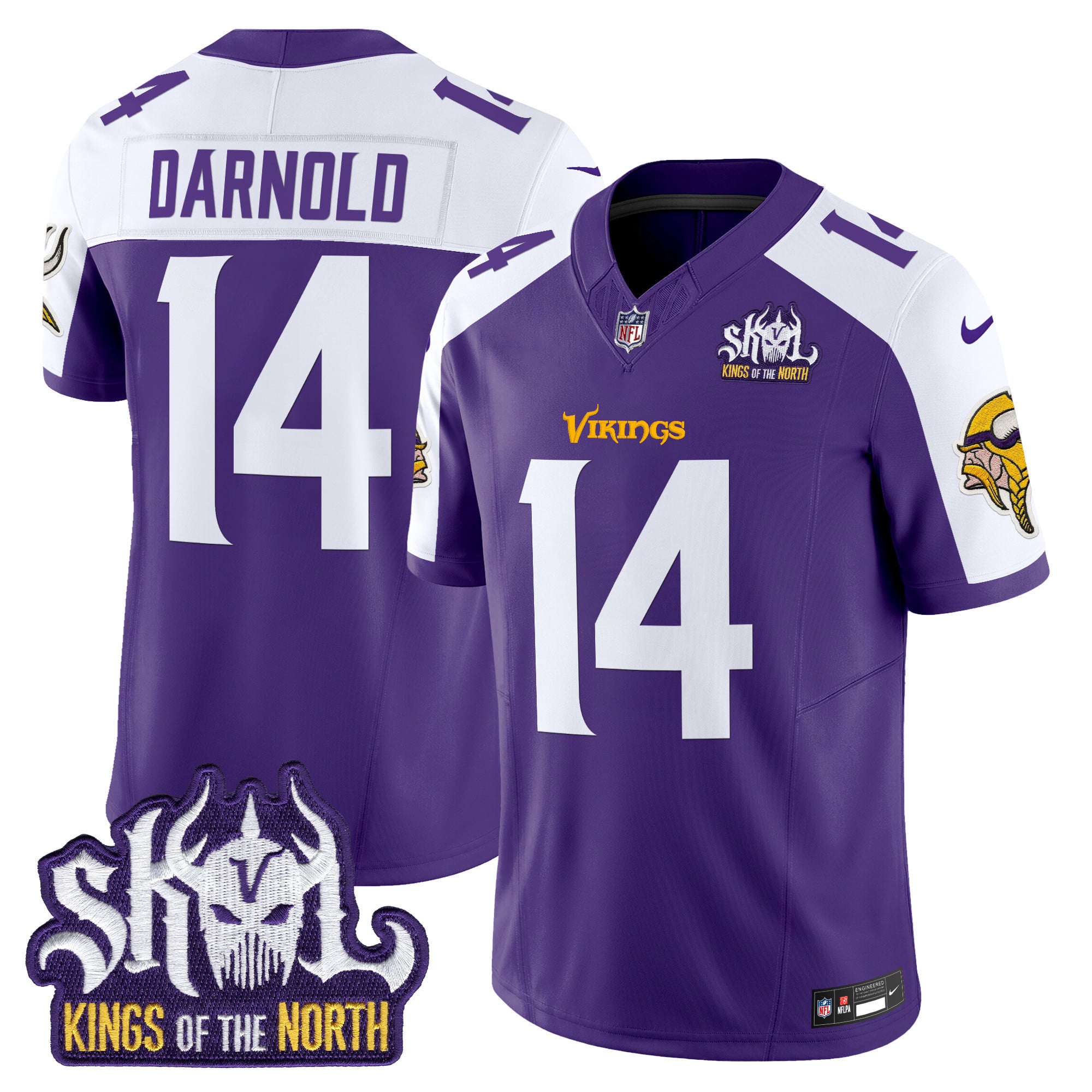 Nike Vikings Darnold #14 Jersey - Purple Game Edition