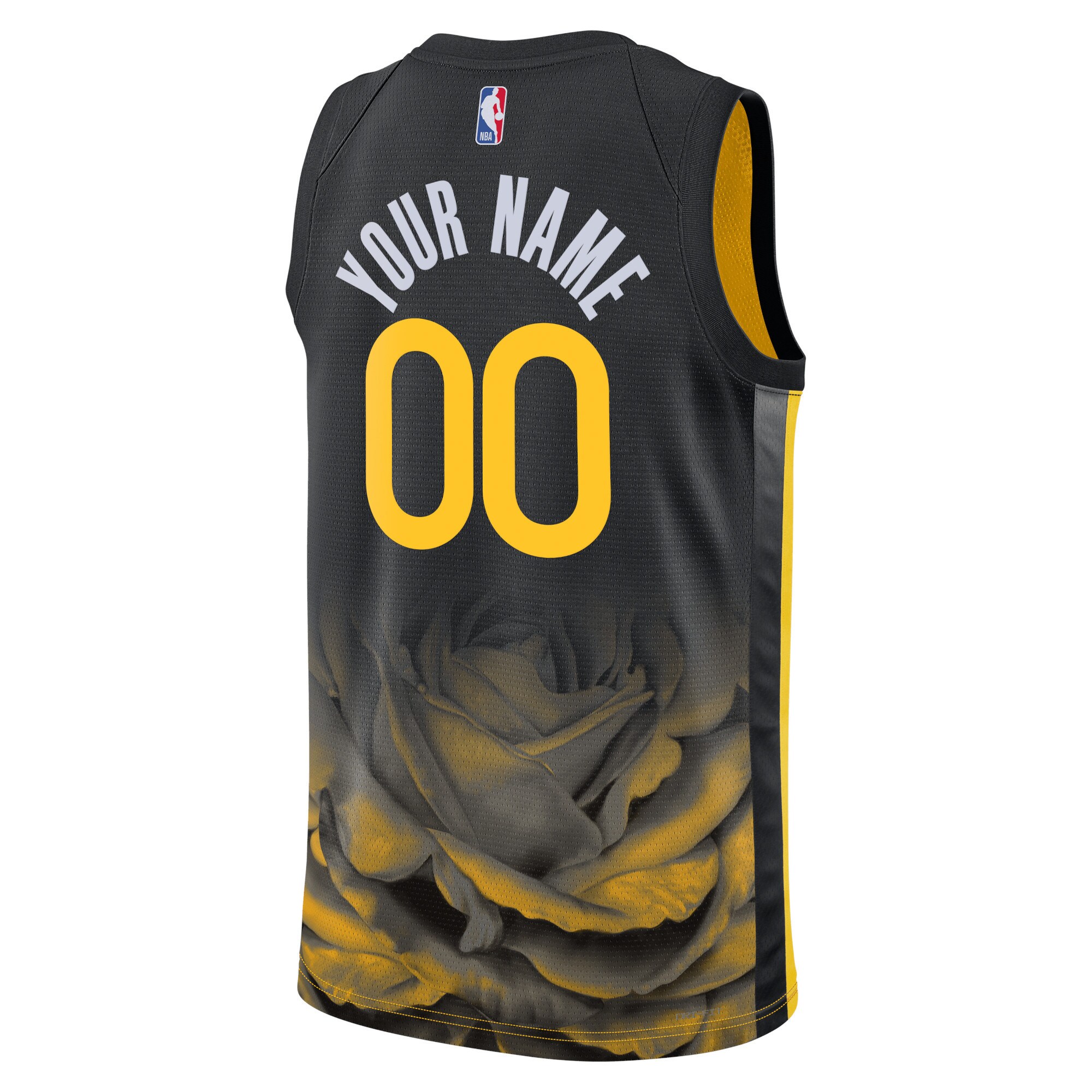Alternative view of Nike Warriors Black Floral Jersey - Custom City Edition