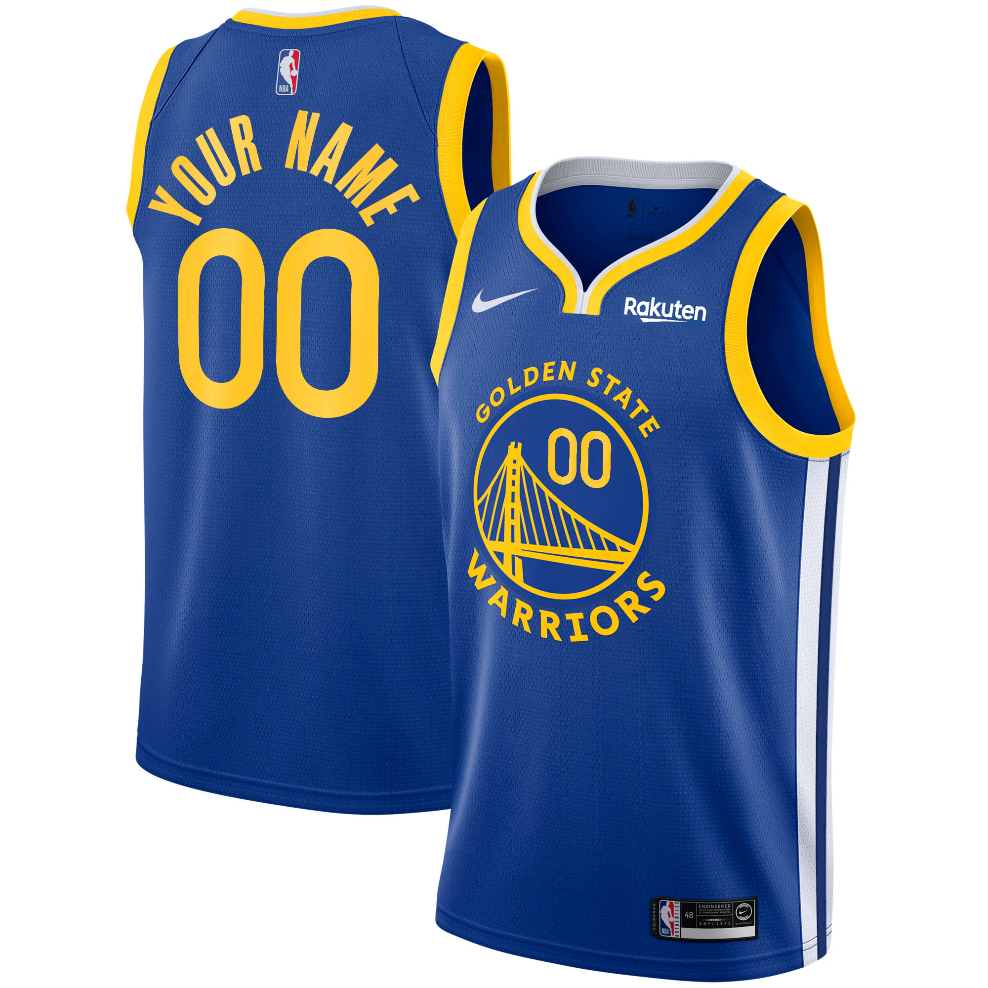 Nike Warriors Blue Custom Jersey - Personalized Edition 2