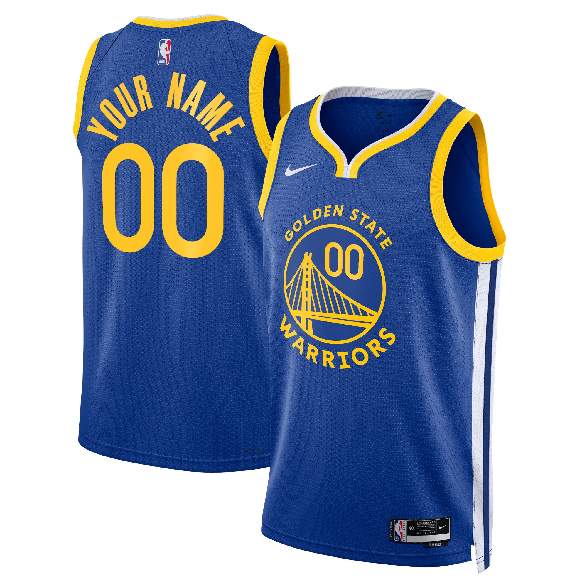 Nike Warriors Blue Icon Jersey - Customizable!