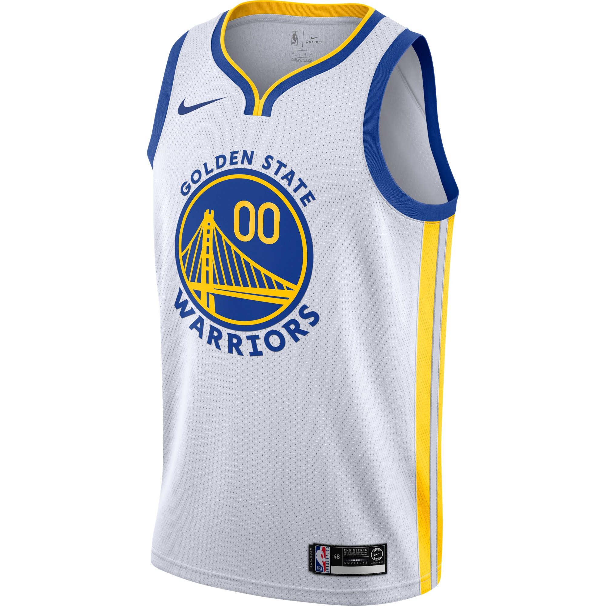 Alternative view of nike Warriors Custom White Jersey - Nike Warriors Icon Edition White