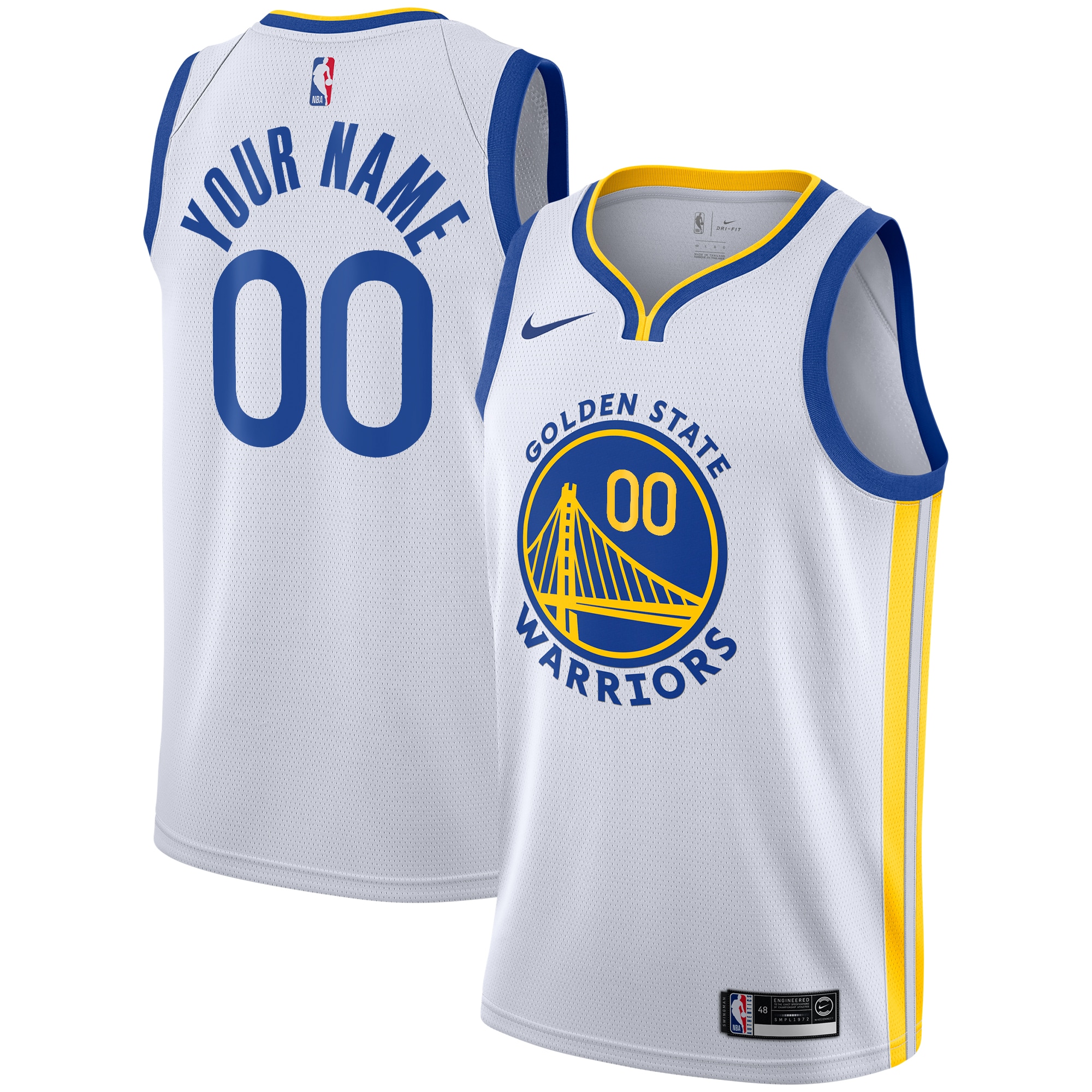 nike Warriors Custom White Jersey - Nike Warriors Icon Edition White