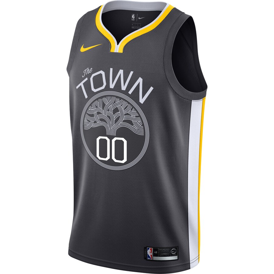 Alternative view of nike Warriors Gray “The Town” Jersey - Warriors Nike Gray “The Town”