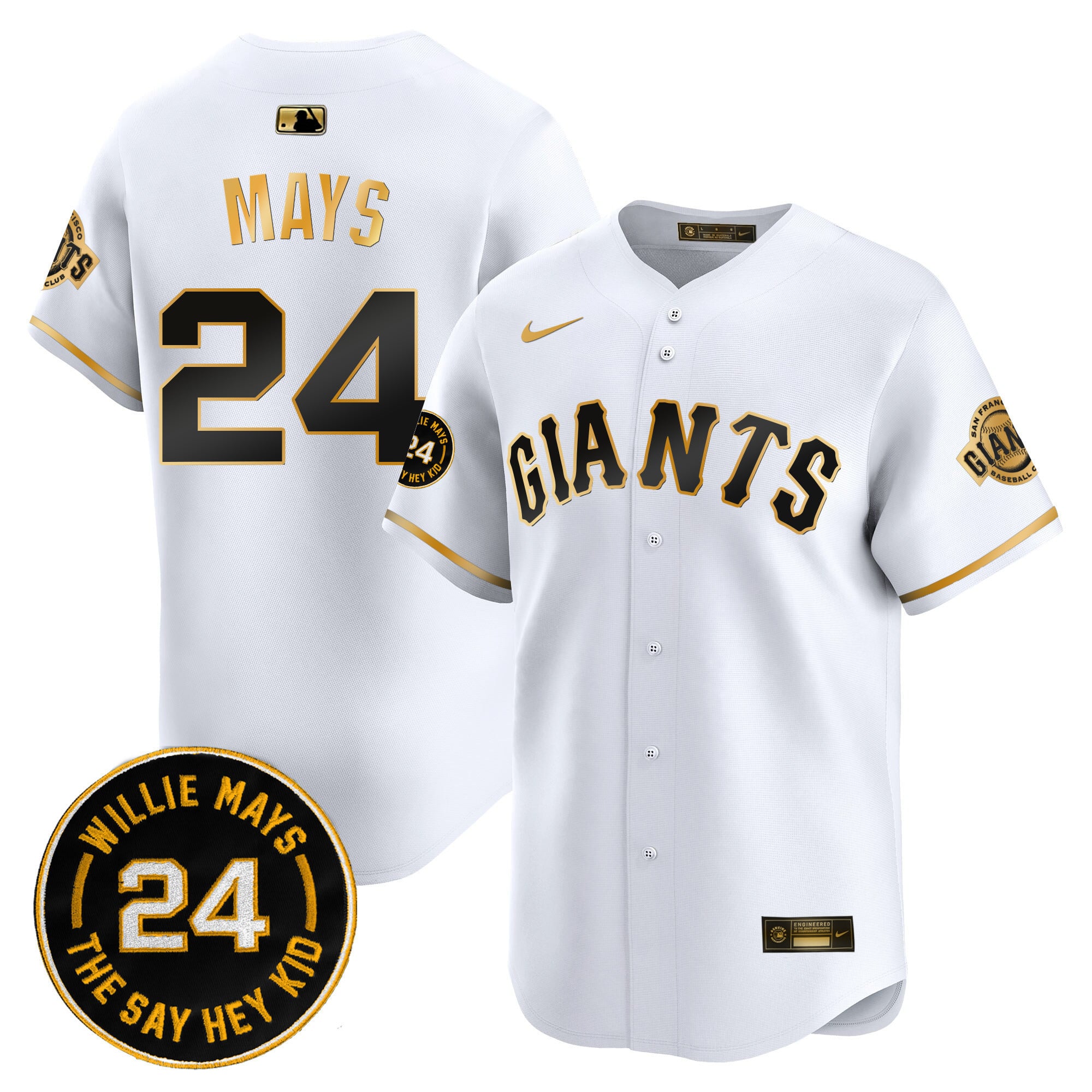 nike white Giants Willie Mays Jersey - Nike Giants Willie Mays Jersey
