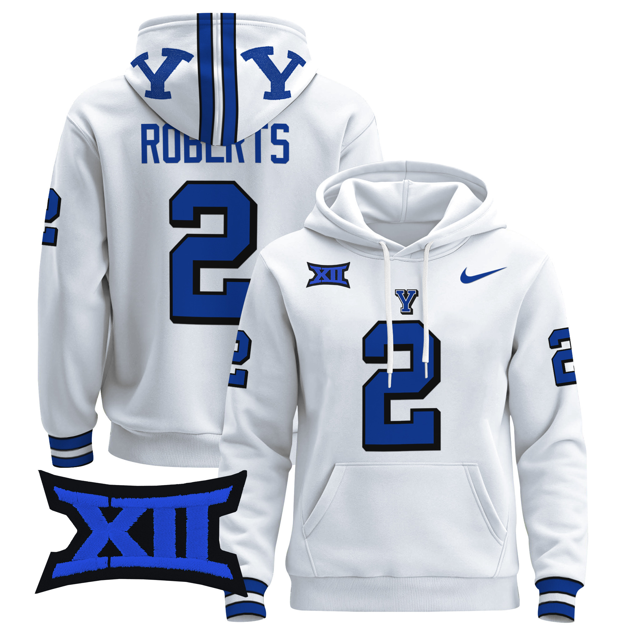 Alternative view of Nike White Retzlaff Hoodie - Nike White Retzlaff #12 Hoodie - College