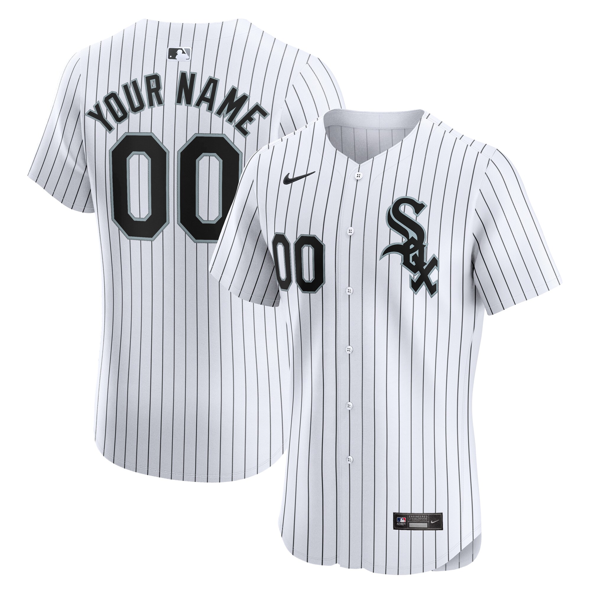 Nike White Sox Custom Pinstripe Jersey - Personalized