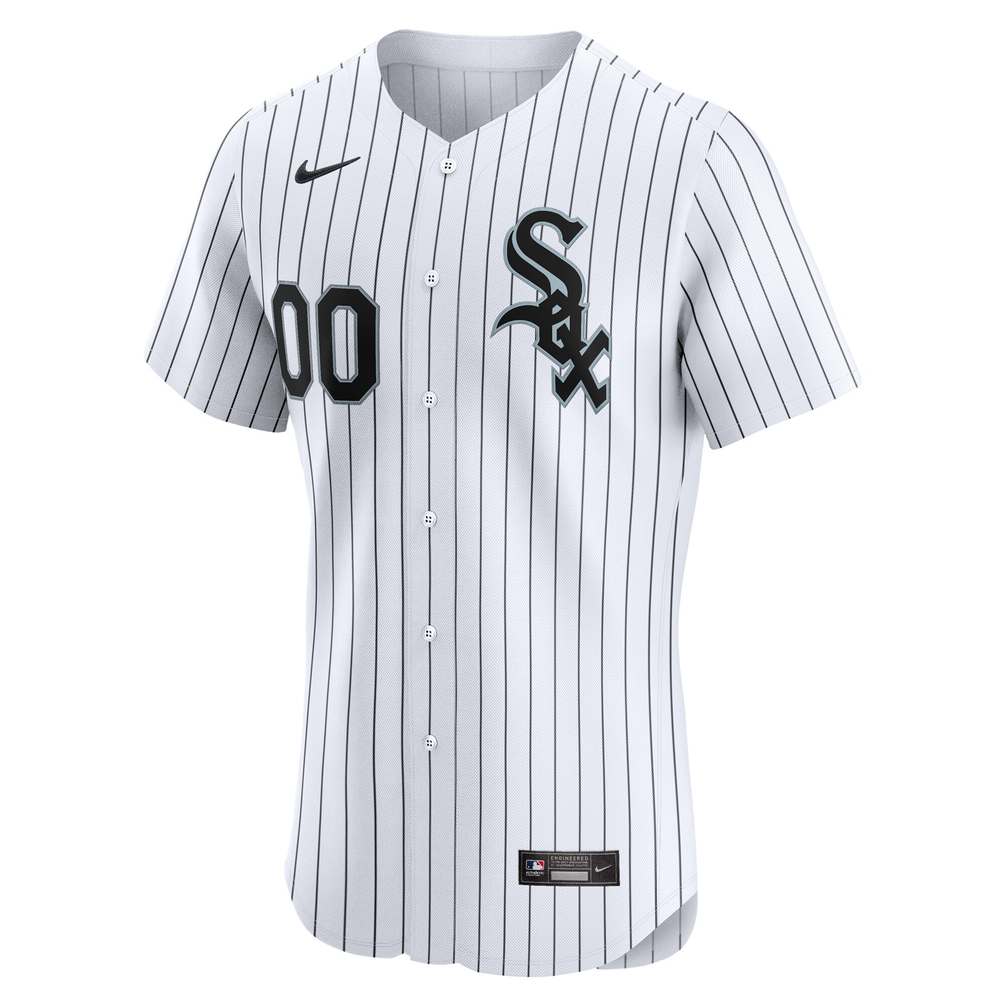 Alternative view of Nike White Sox Custom Pinstripe Jersey - Personalized