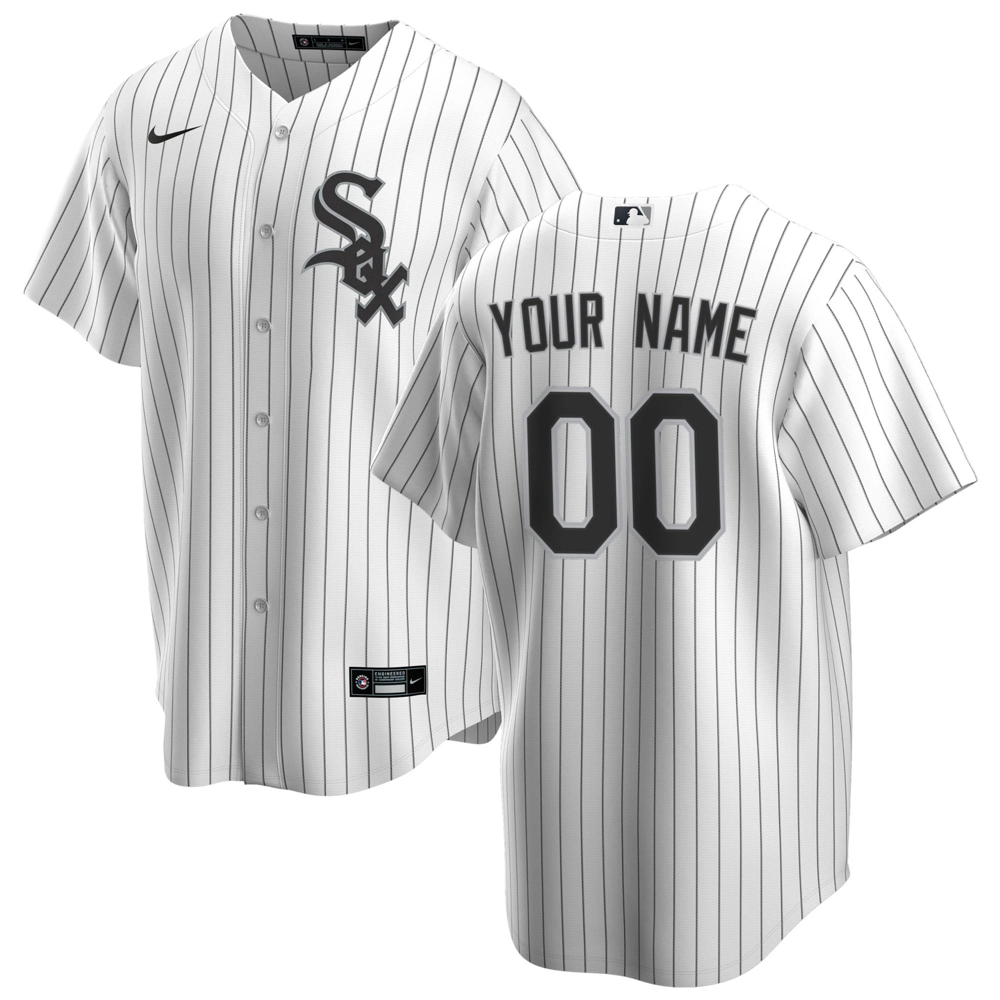 Nike White Sox Custom Pinstripe Jersey - Personalized Style