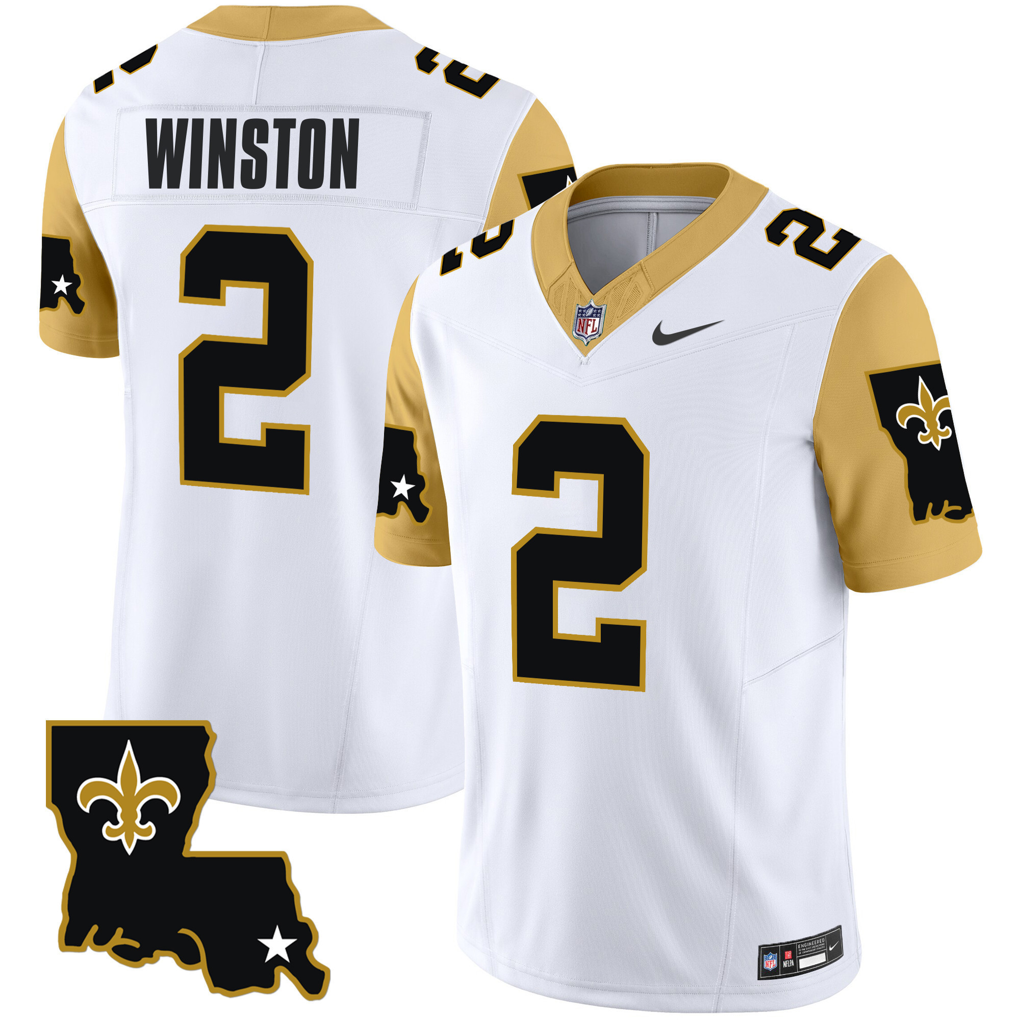 Nike Winston Saints Jersey - White Alternate Edition