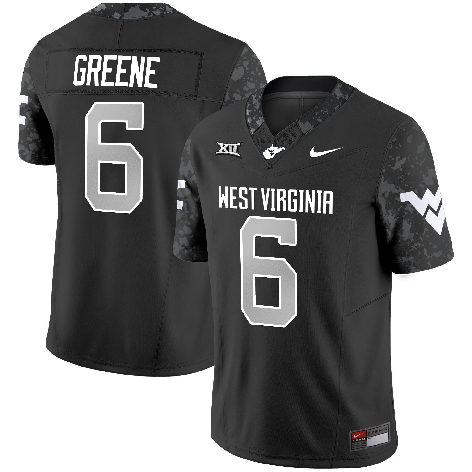 Nike WVU #6 Jersey Black - Nike West Virginia #6 Jersey - Black