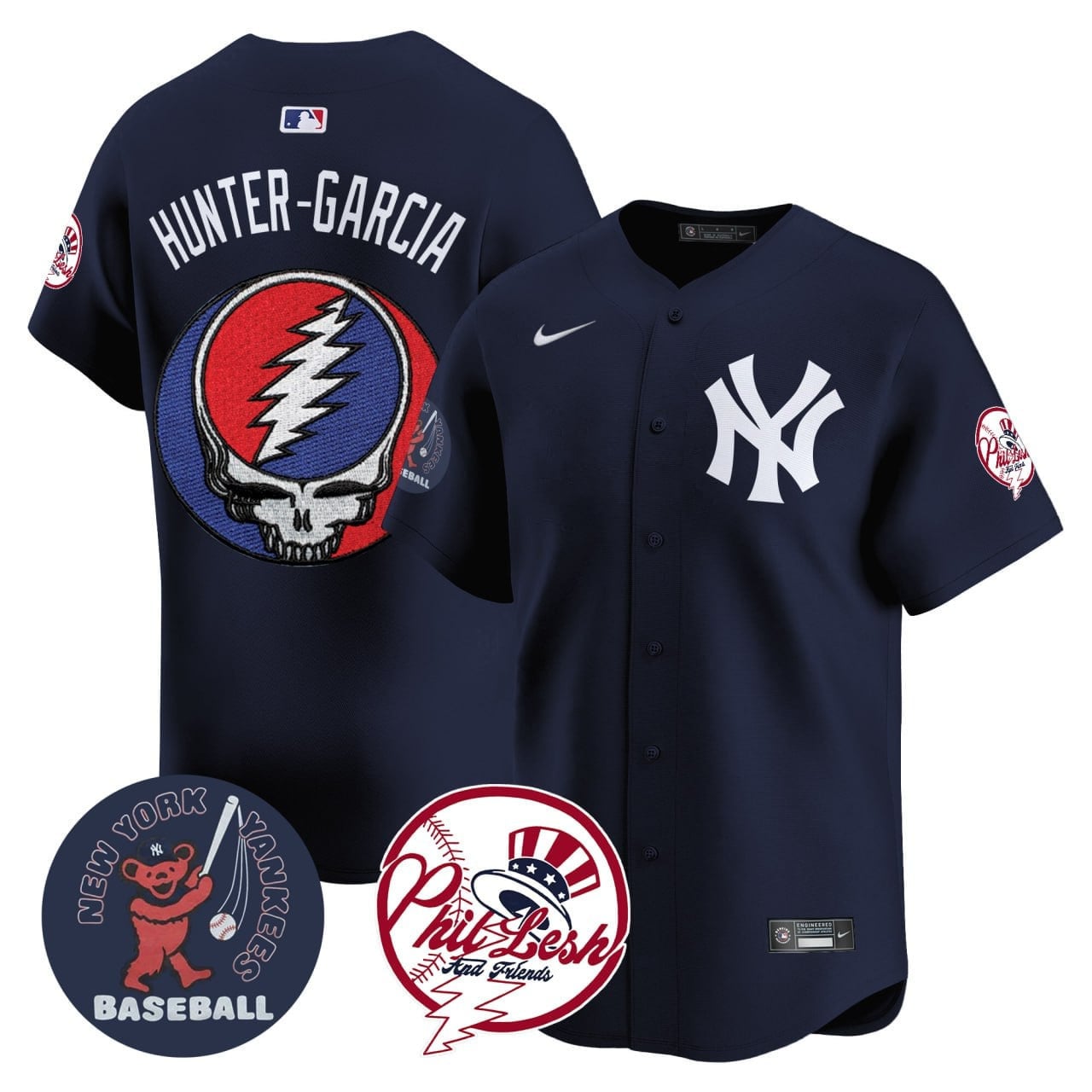 Nike Yankees Grateful Dead Jersey - Nike Yankees Hunter-Garcia Jersey