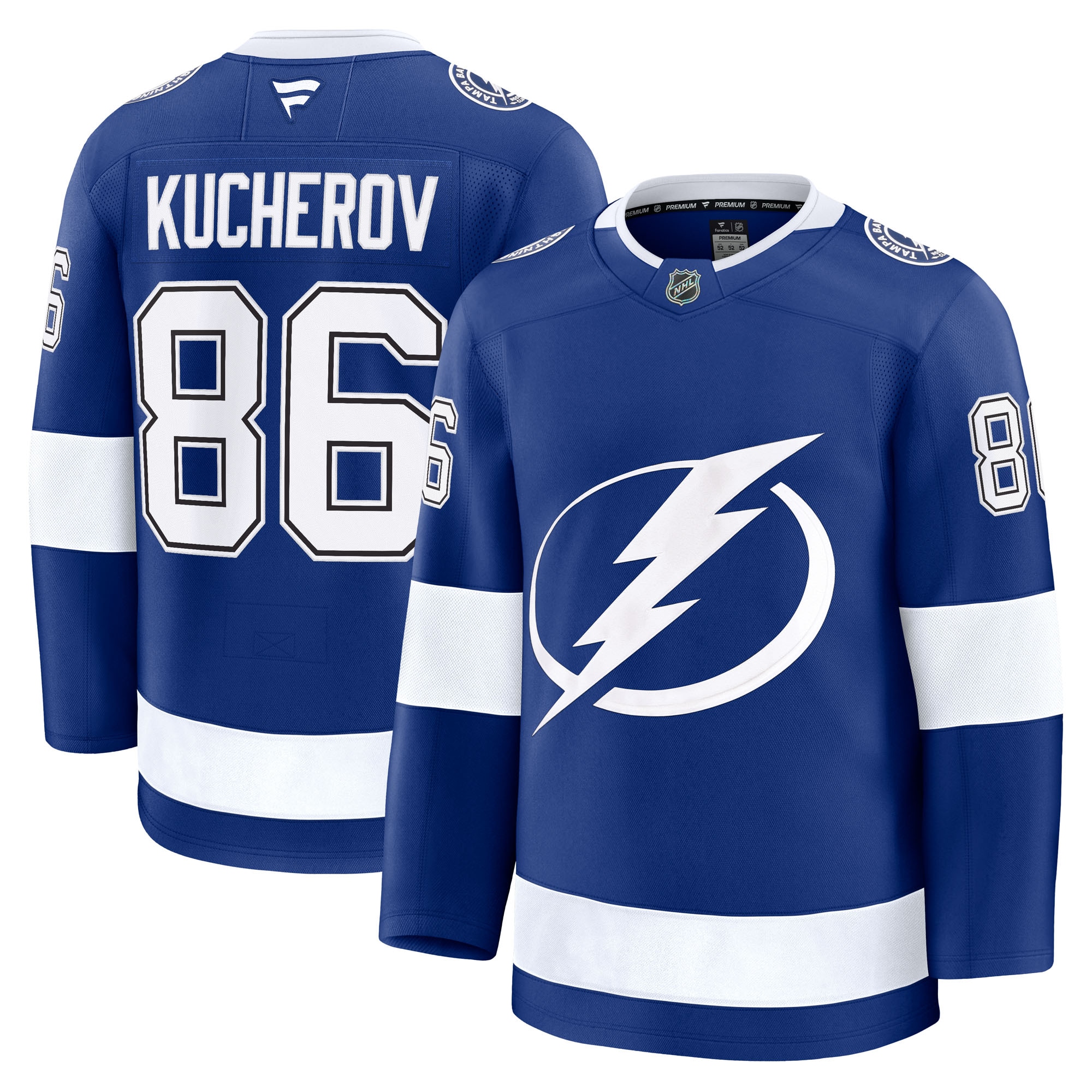 Nikita Kucherov Tampa Bay Lightning Fanatics Home Premium Jersey - Blue