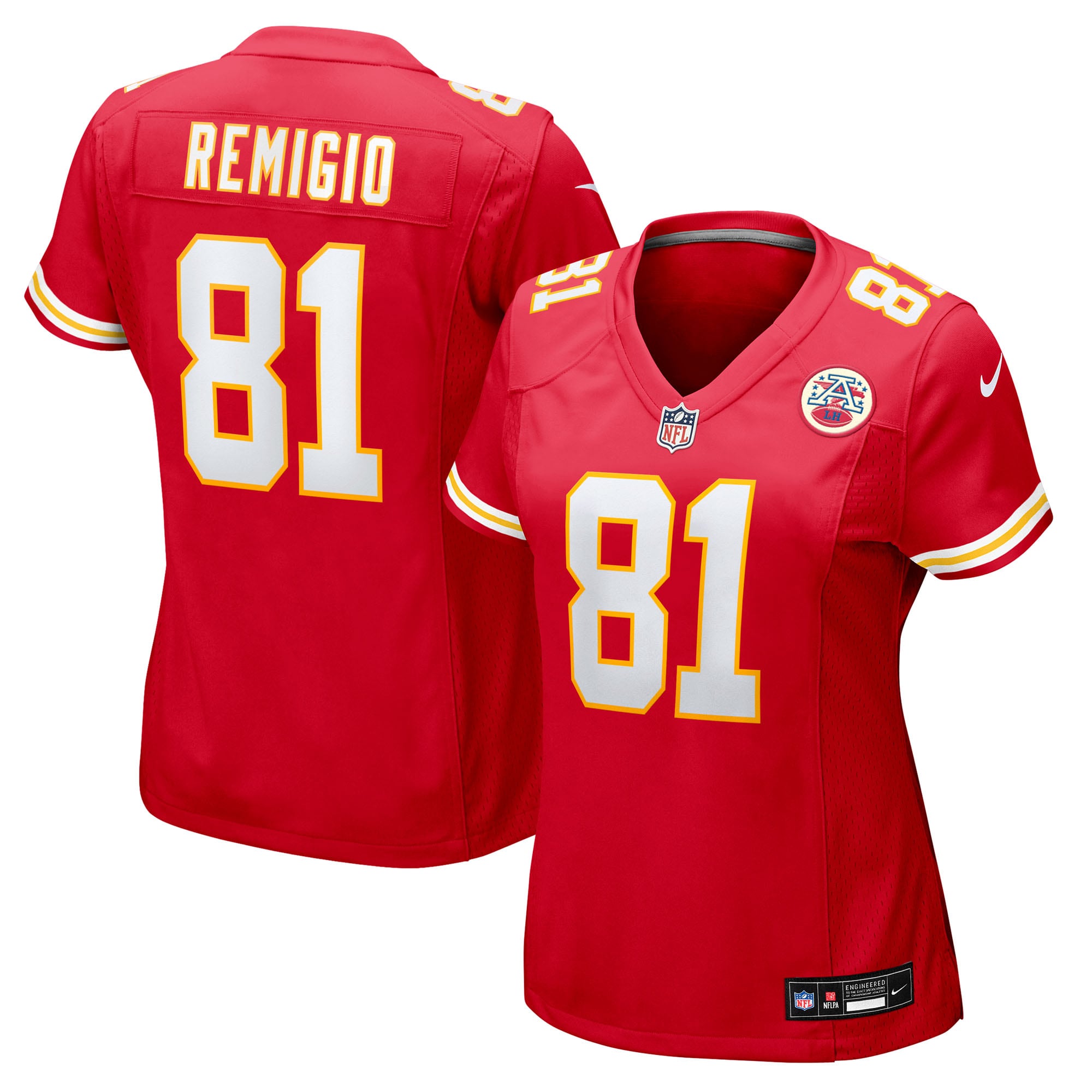 Nikko Remigio Kansas City Chiefs Women's Team Game Jersey - Red