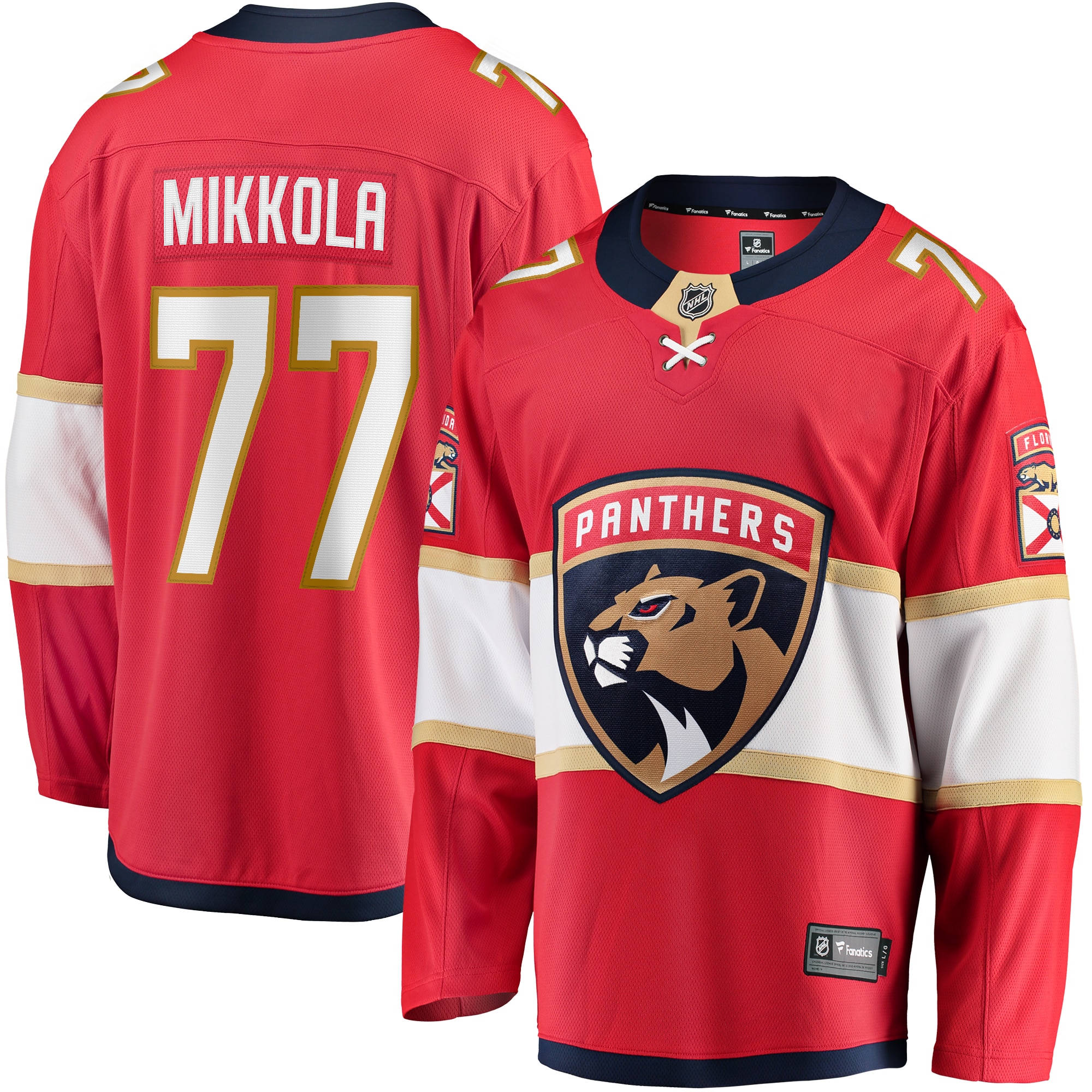 Niko Mikkola Florida Panthers Fanatics Premier Breakaway Player Jersey - Red