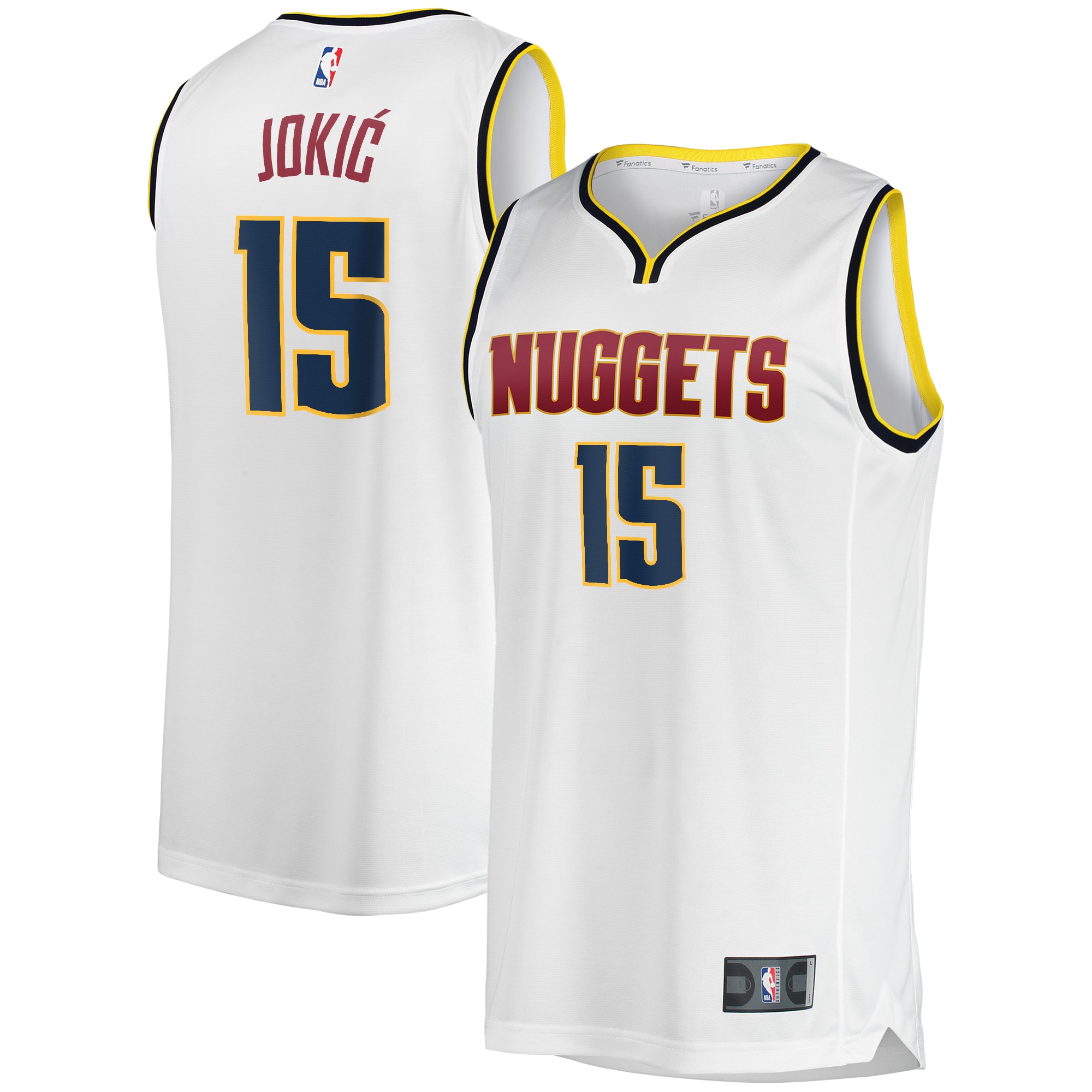 Nikola Jokic Denver Nuggets Fanatics Fast Break Player Jersey - Association Edition - White