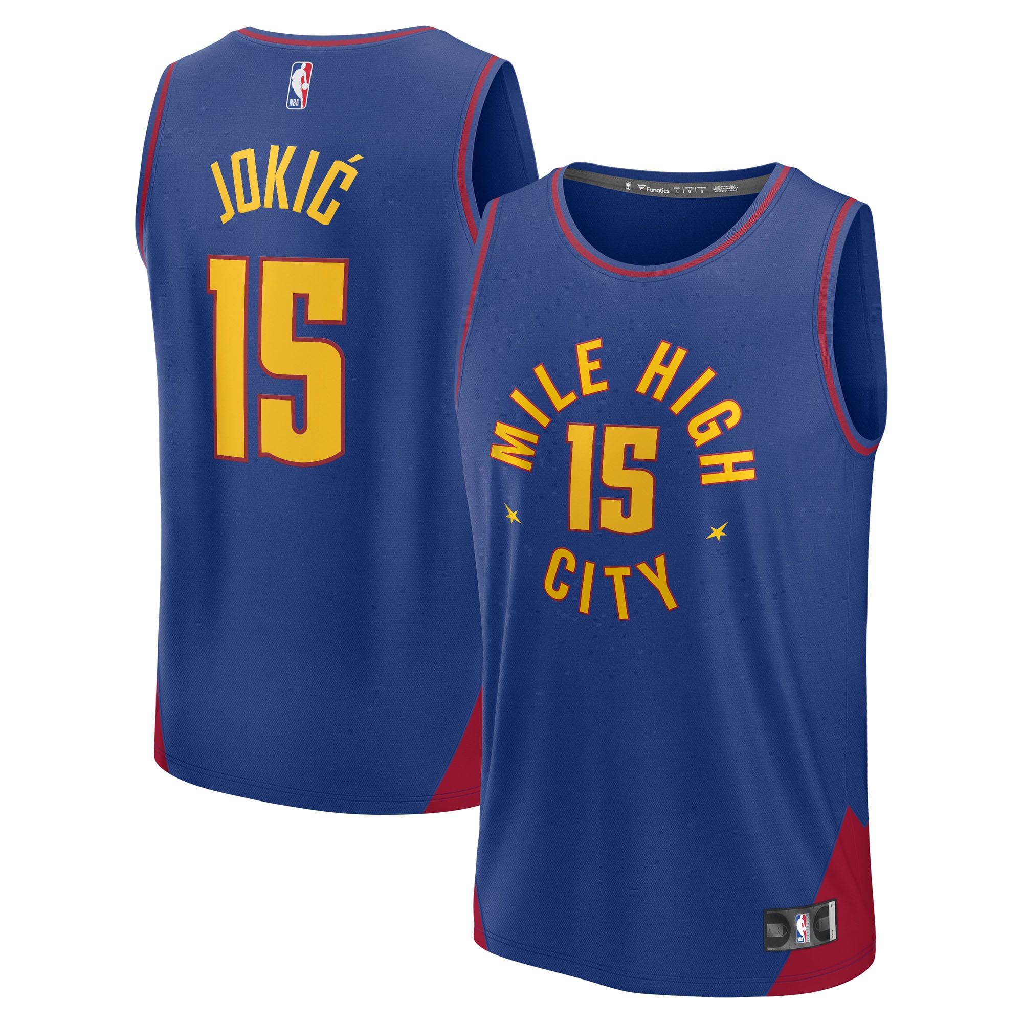 Nikola Jokic Denver Nuggets Fanatics Youth Fast Break Player Jersey - Statement Edition - Blue
