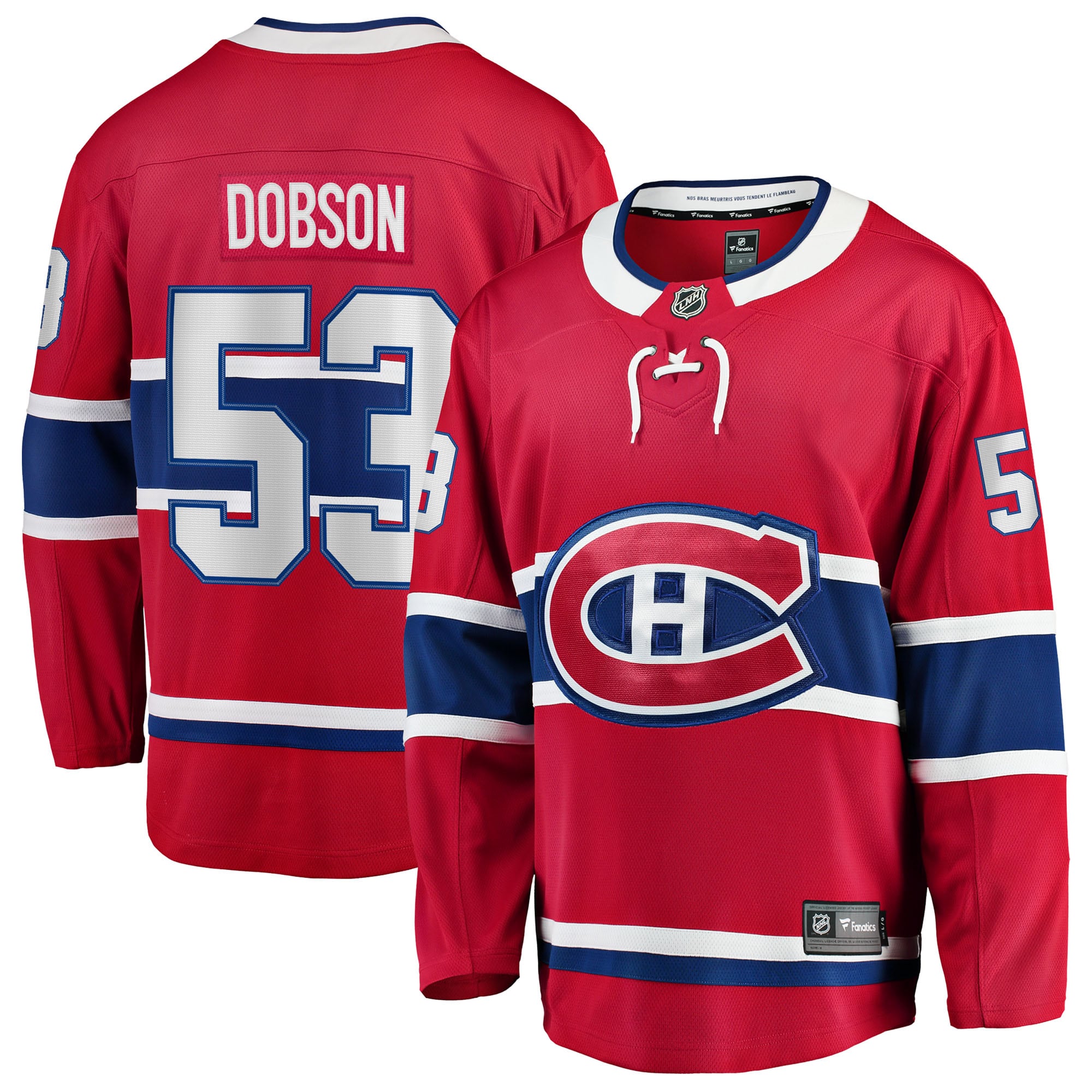 Noah Dobson Montreal Canadiens Fanatics Home Breakaway Jersey - Red