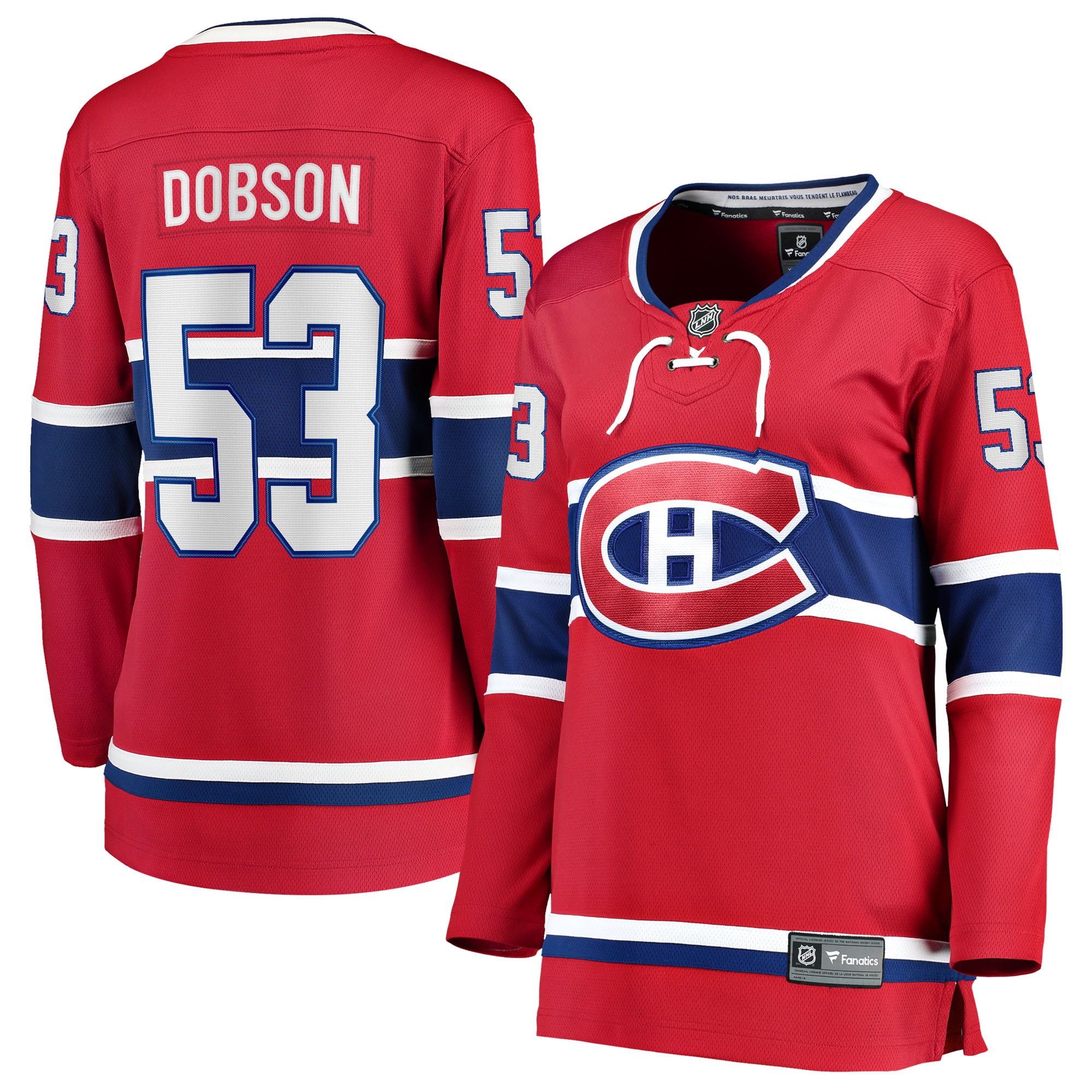 Noah Dobson Montreal Canadiens Fanatics Women's Home Breakaway Jersey - Red
