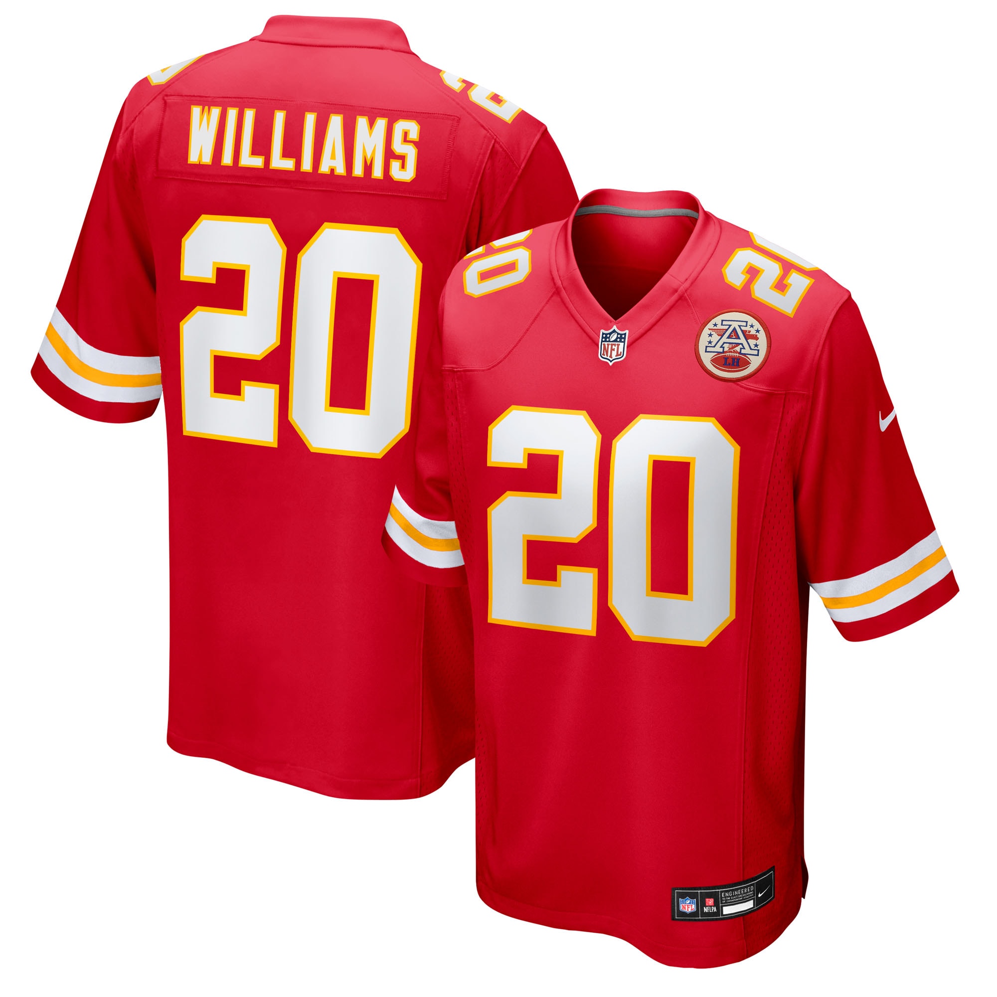 Nohl Williams Kansas City Chiefs Team Game Jersey - Red