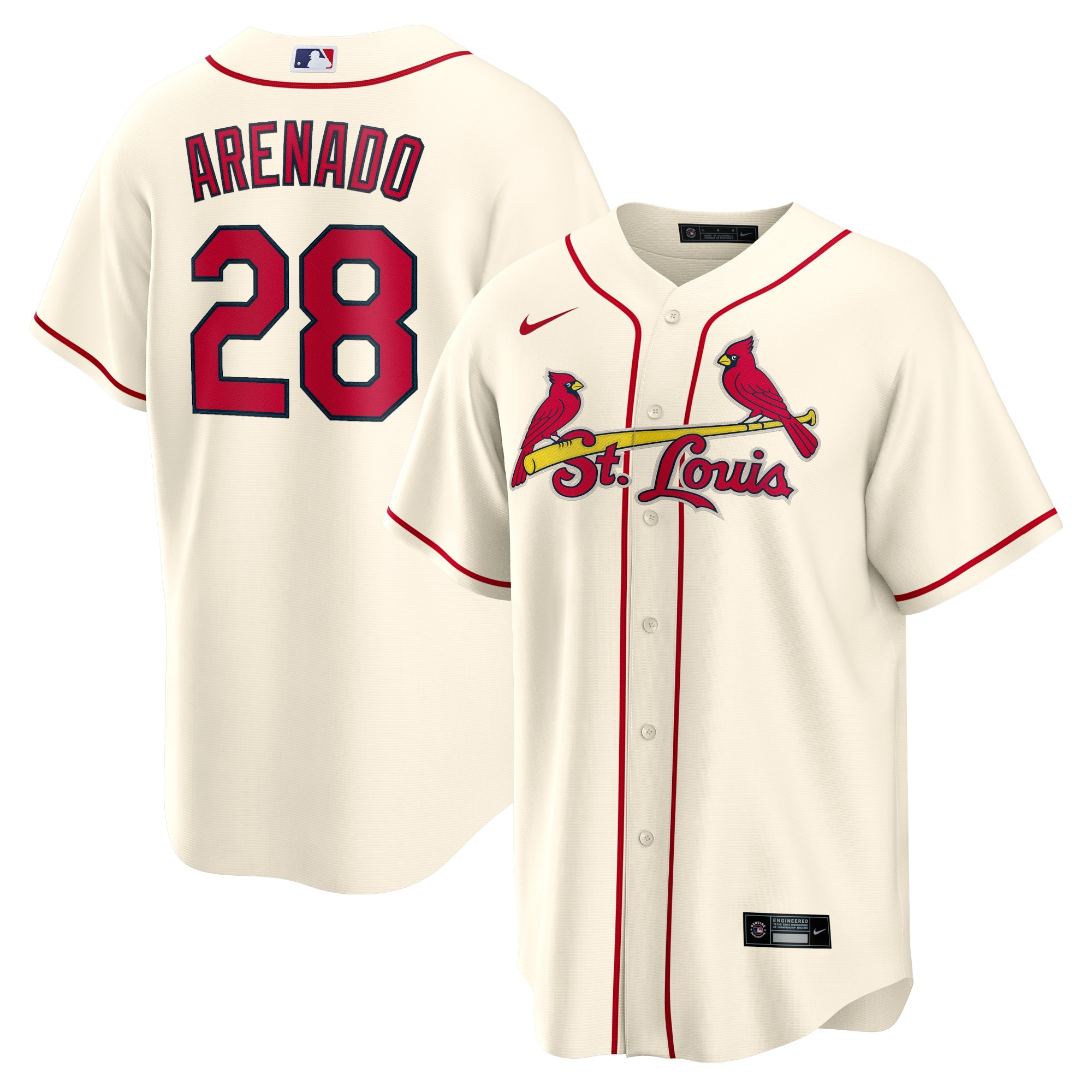 Nolan Arenado St. Louis Cardinals Alternate 2 Jersey - Cream
