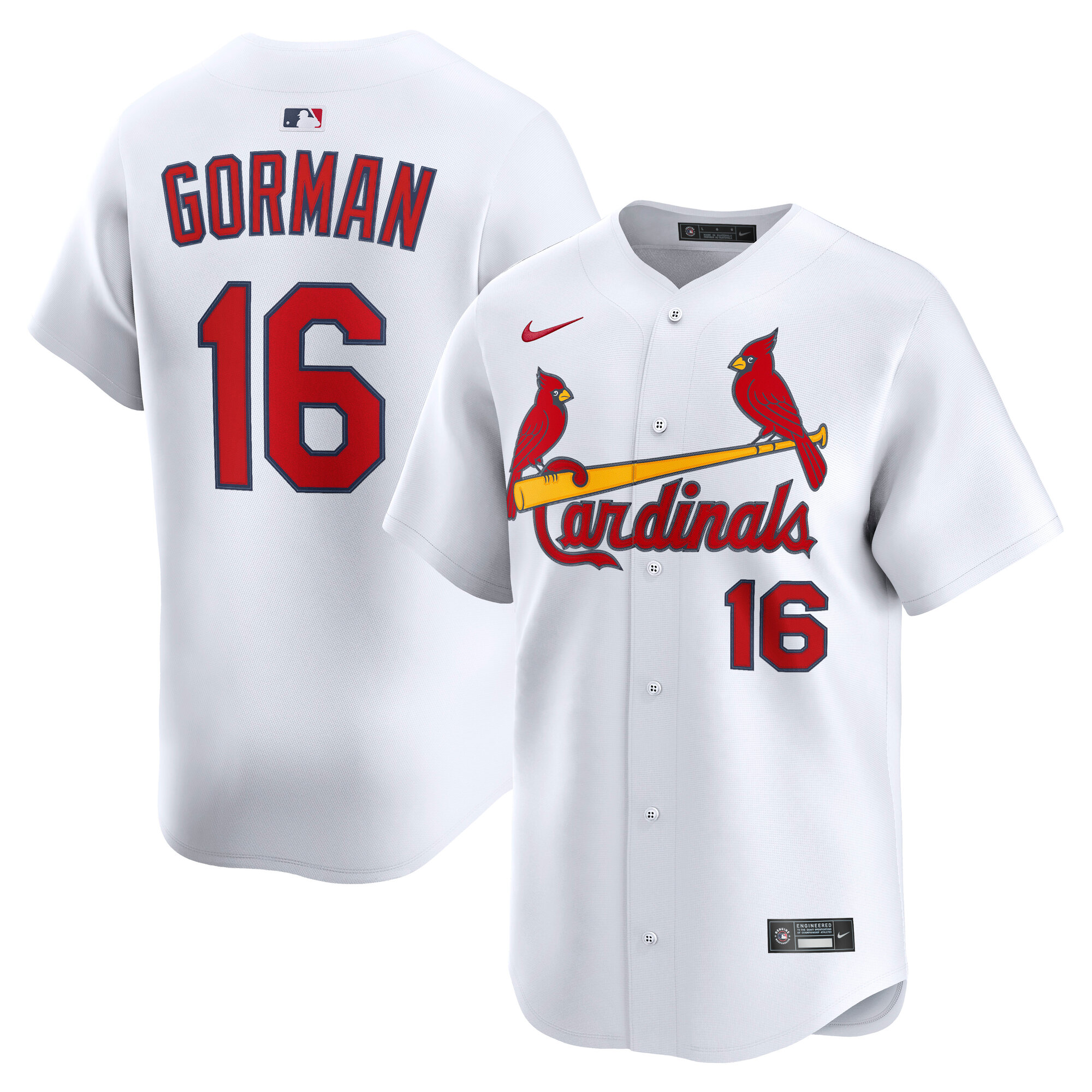 Nolan Gorman St. Louis Cardinals Home Limited Player Jersey - White