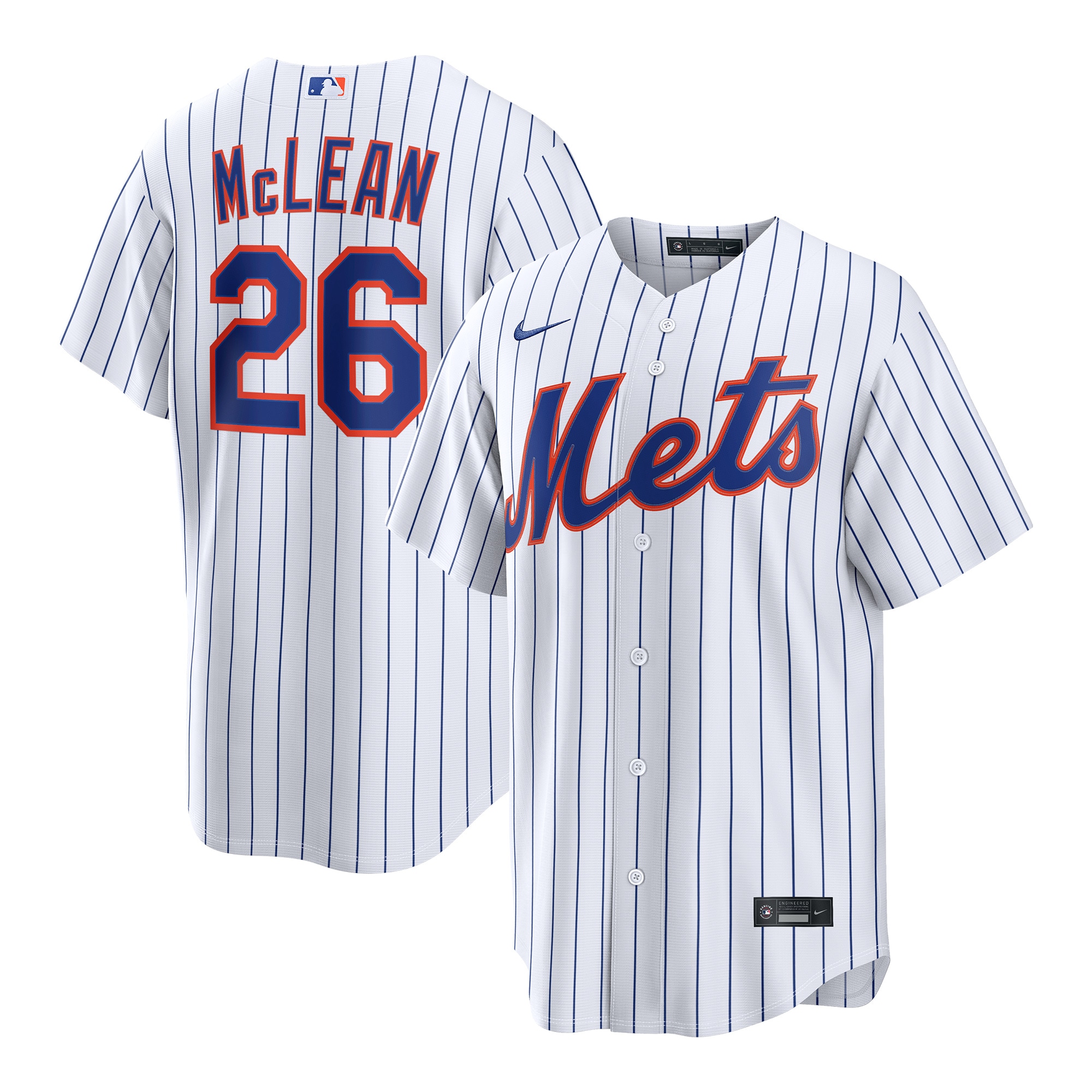 Nolan McLean New York Mets Home Jersey - White