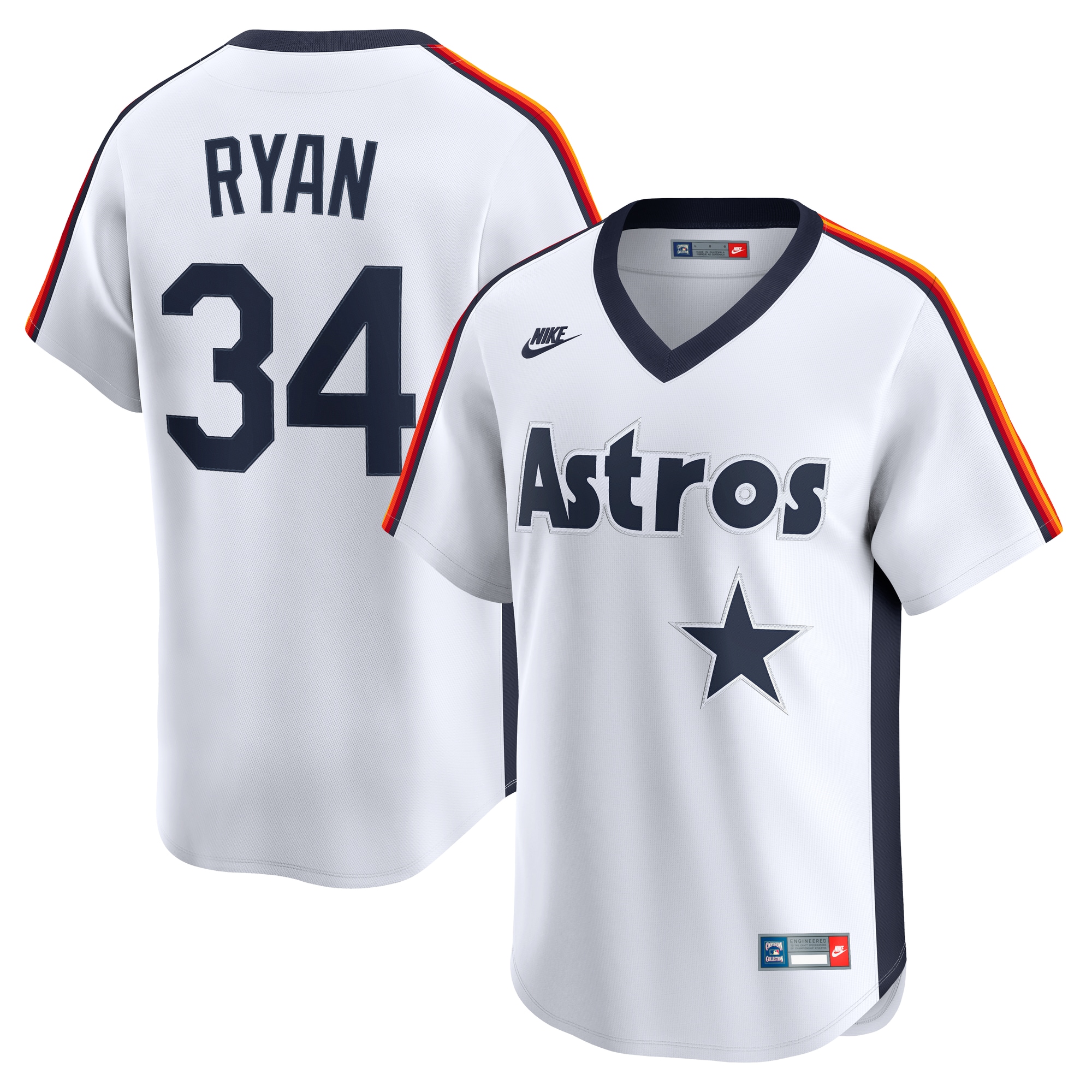 Nolan Ryan Houston Astros Throwback Cooperstown Collection Limited Jersey - White