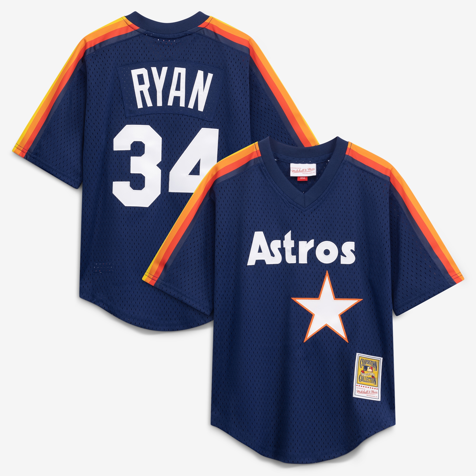 Nolan Ryan Houston Astros Toddler Throwback Mesh Batting Practice Jersey - Navy