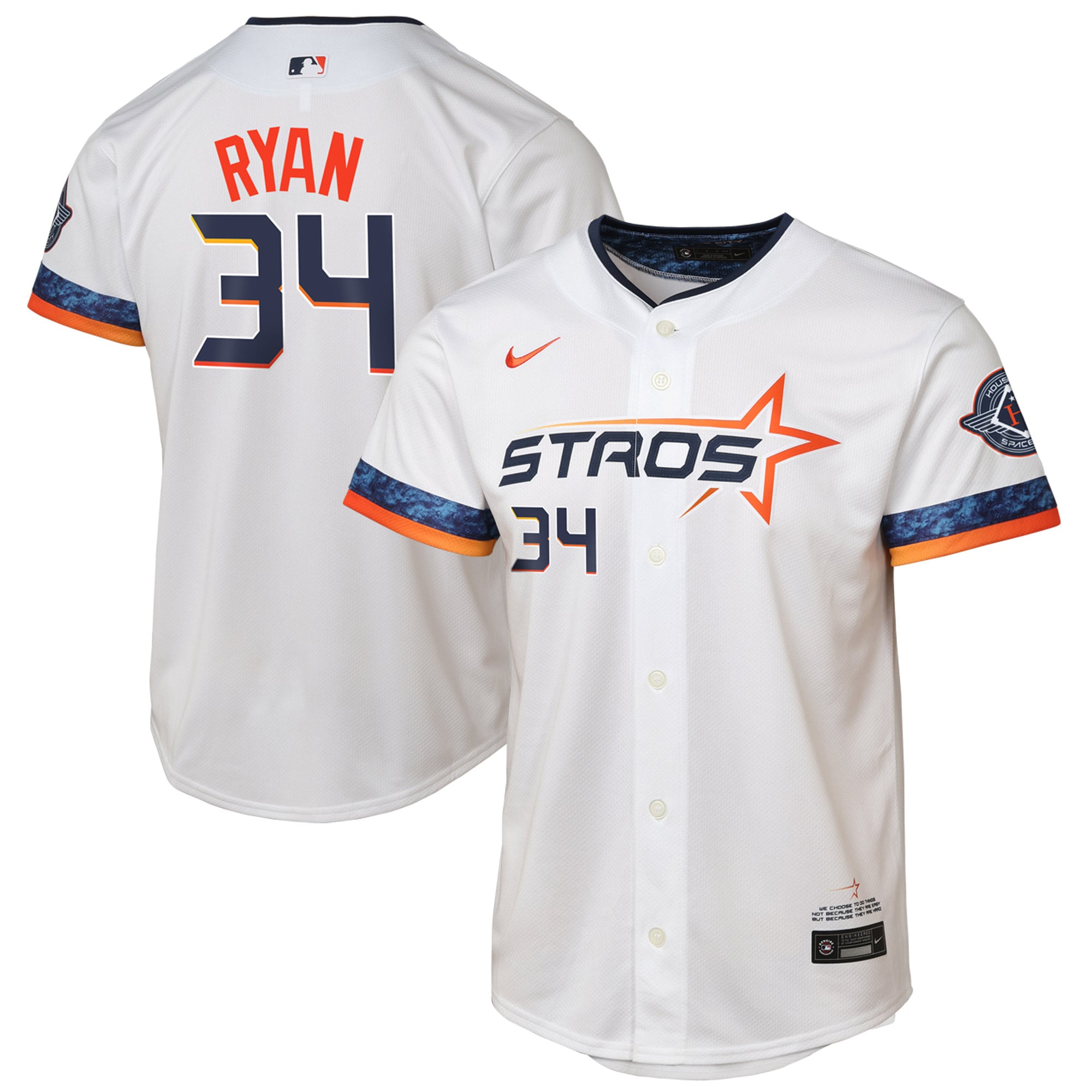 Nolan Ryan Houston Astros Youth 2025 City Connect Limited Player Jersey - White