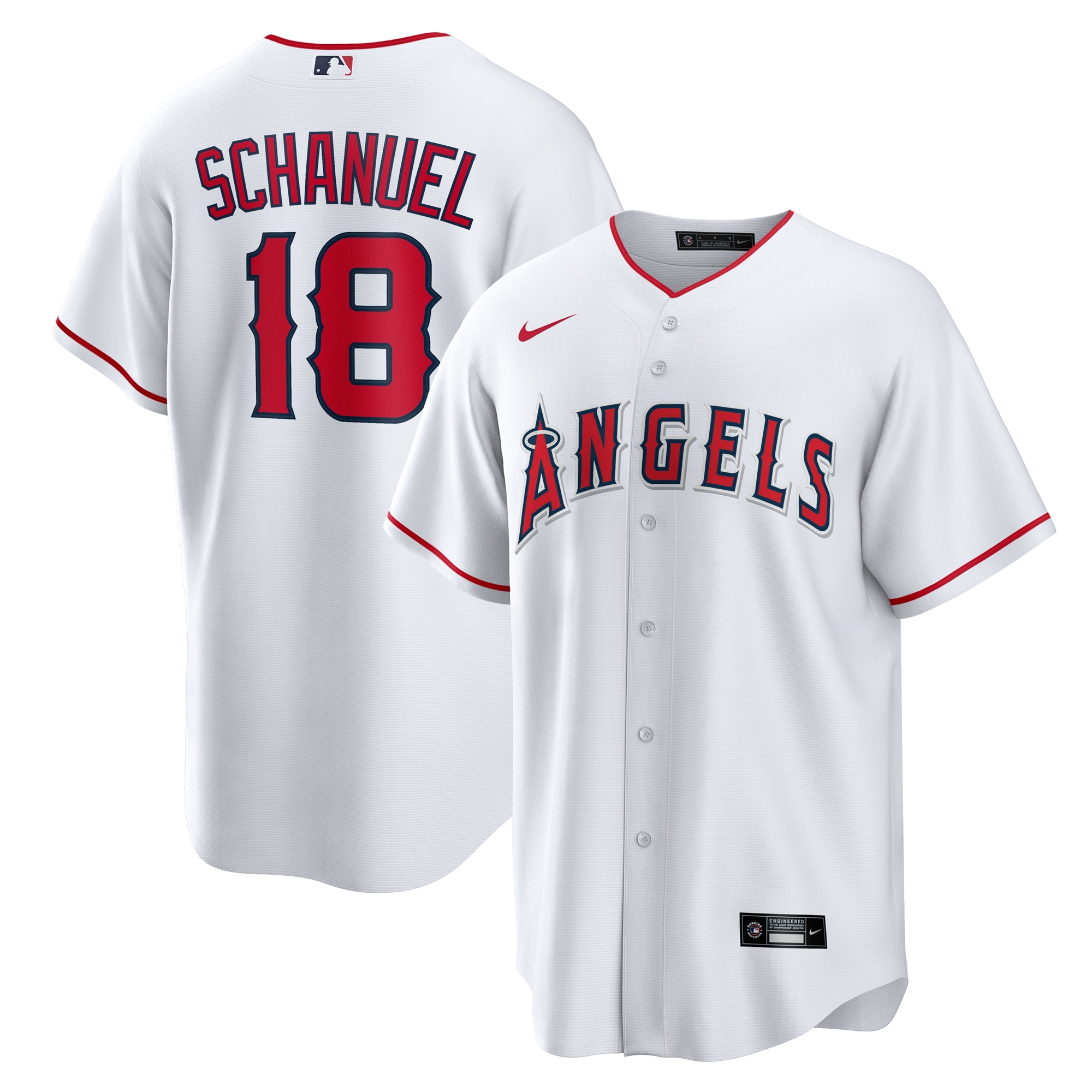 Nolan Schanuel Los Angeles Angels Home Jersey - White
