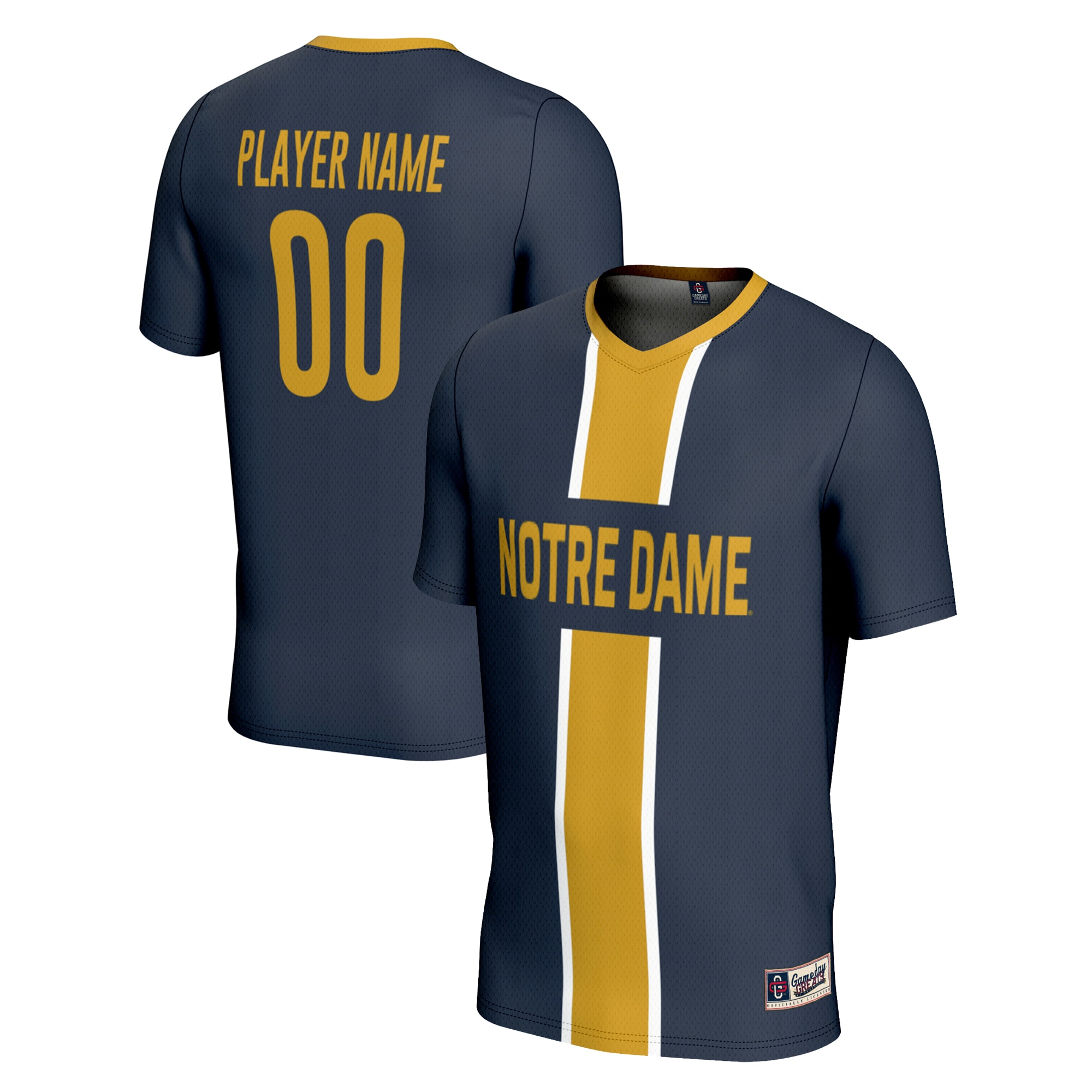 Notre Dame Fighting Irish GameDay Greats Unisex Pick-A-Player NIL Men's Soccer Jersey - Navy