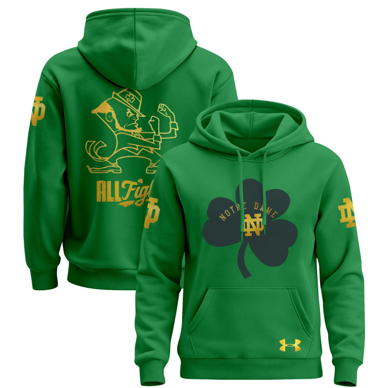 Notre Dame Fighting Irish Green Hoodie - Under Armour
