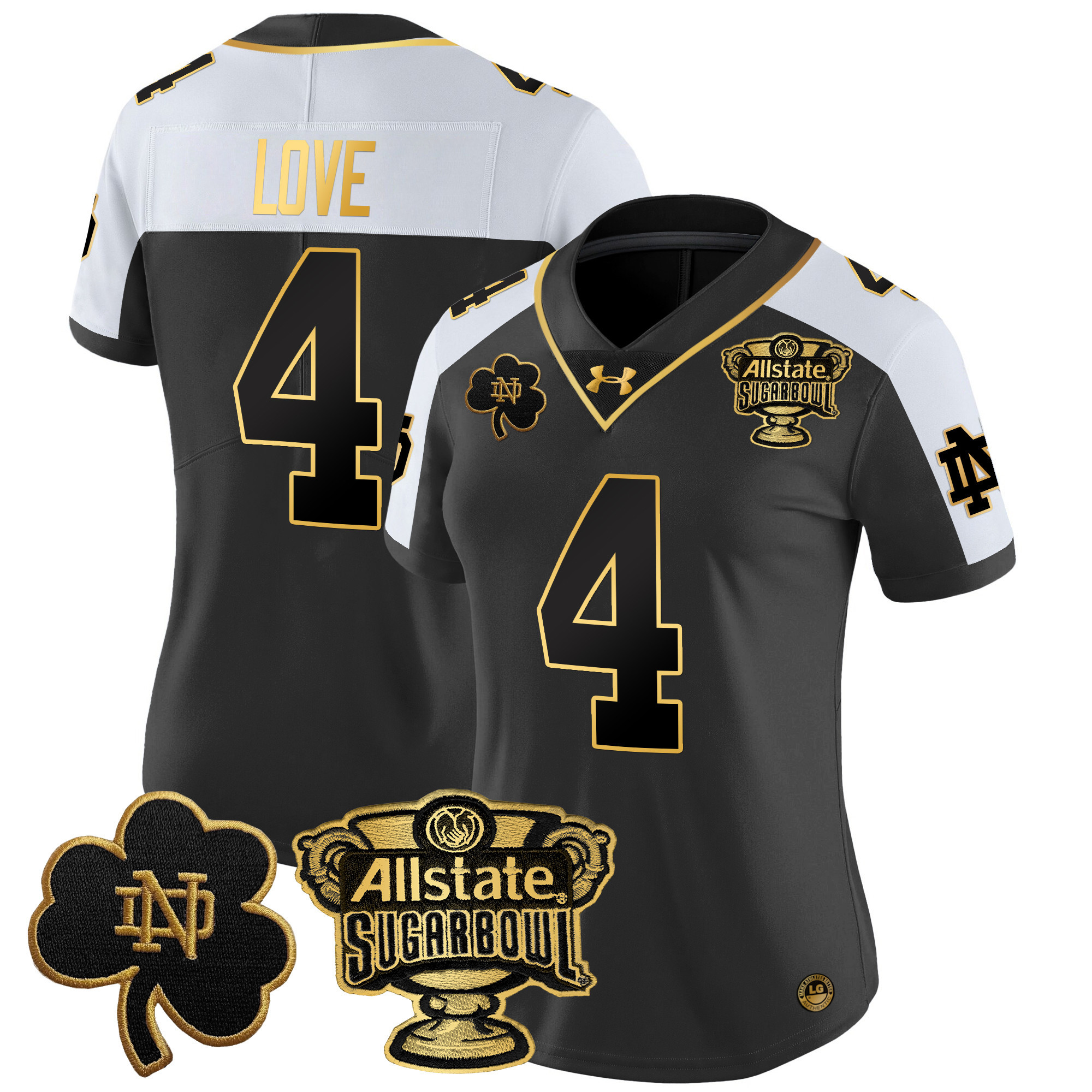 Notre Dame Sugar Bowl Jersey - Under Armour Notre Dame #4 Sugar Bowl