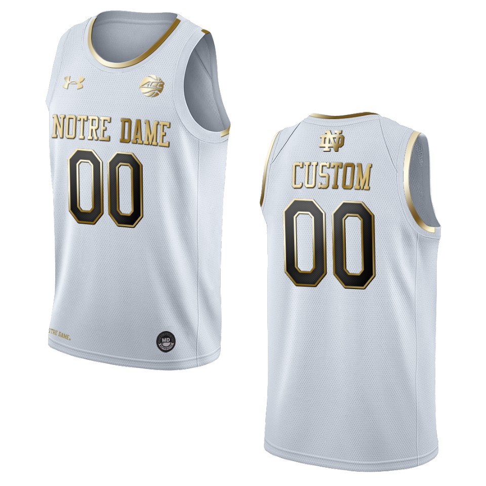 Notre Dame White Custom Jersey - Under Armour