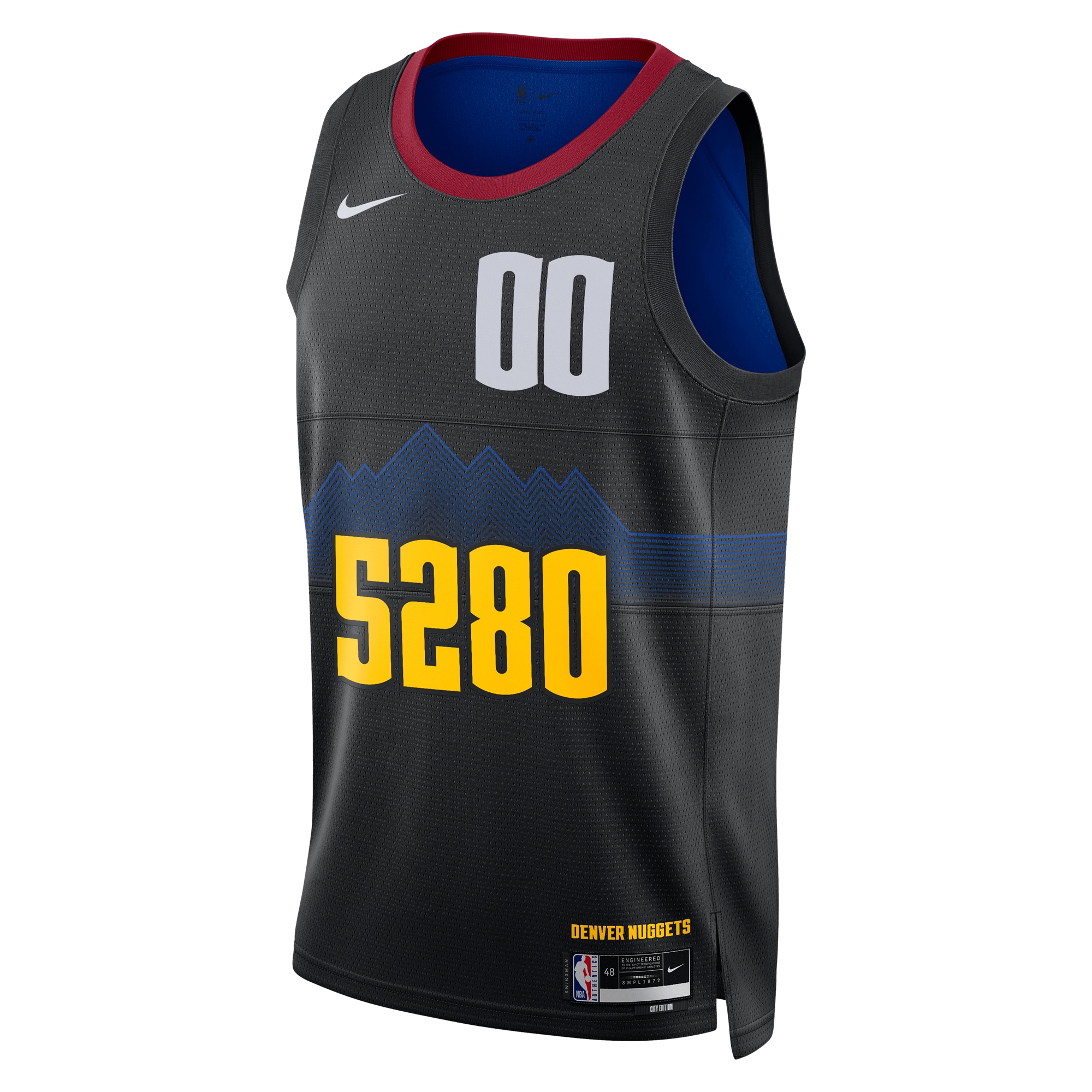 Alternative view of Nuggets Black City Jersey Custom - Nike Nuggets Black City Edition