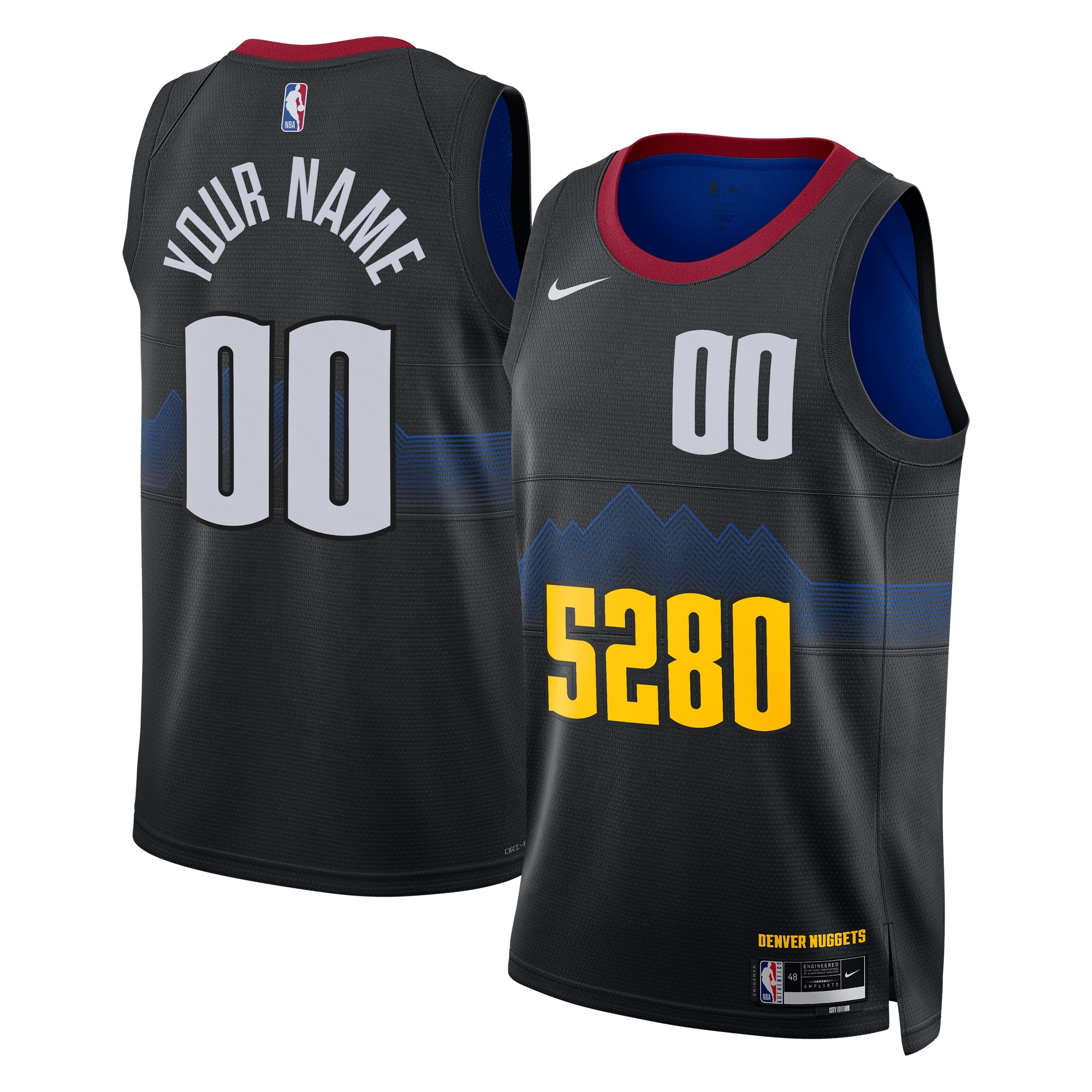 Nuggets Black City Jersey Custom - Nike Nuggets Black City Edition