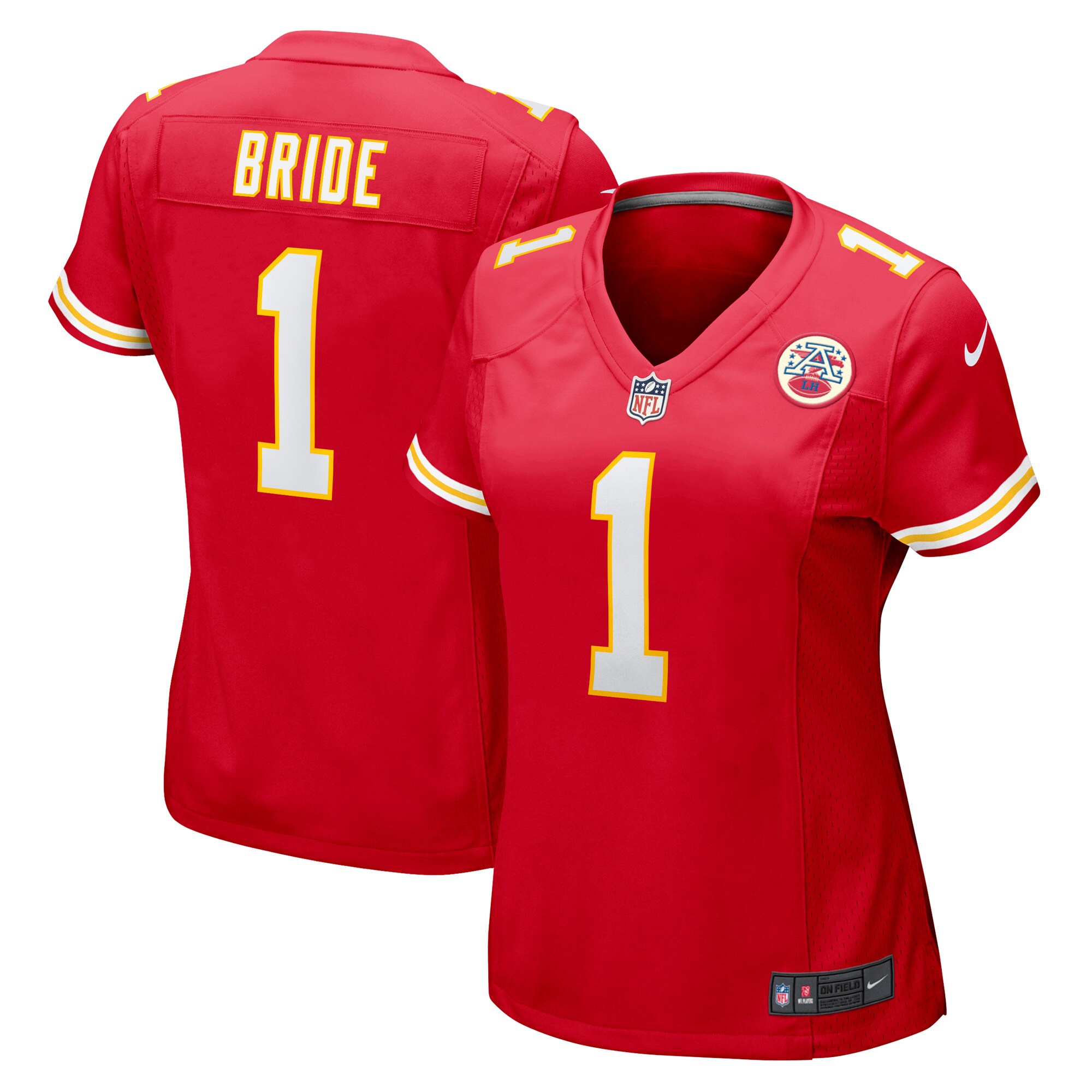 Number 1 Bride Kansas City Chiefs Women's Game Jersey - Red