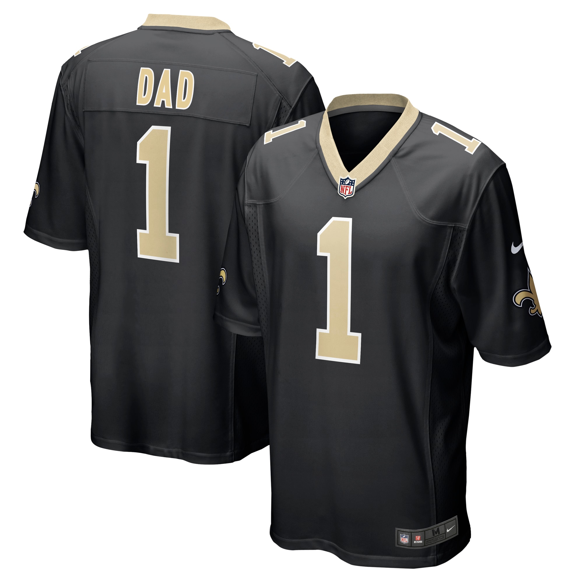 Number 1 Dad New Orleans Saints Game Jersey - Black